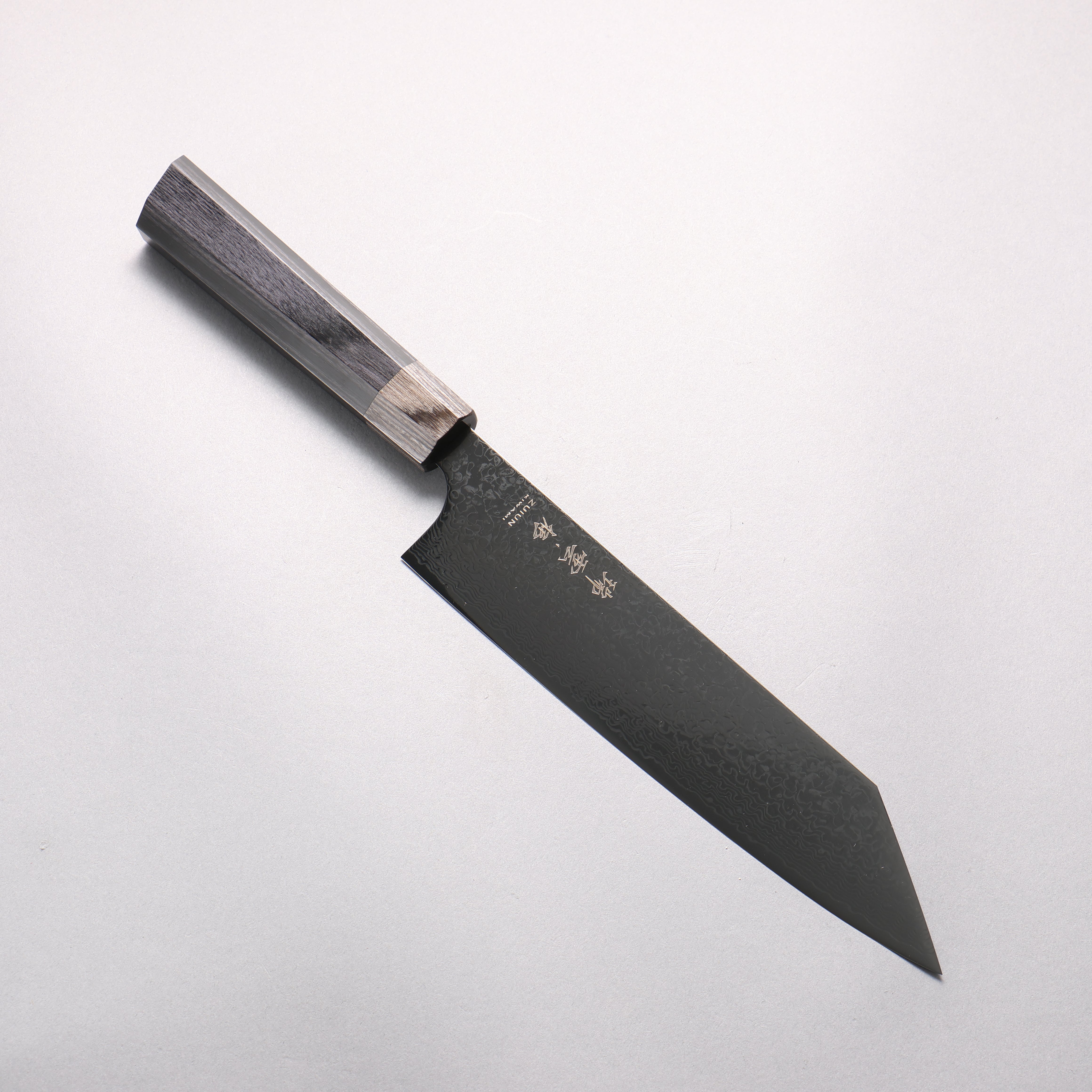 Seki Kanetsugu ZUIUN Kiwami SG2 Damascus DLC Kiritsuke Gyuto 210mm Black Pakka wood Handle with Sheath - Japanny - Best Japanese Knife