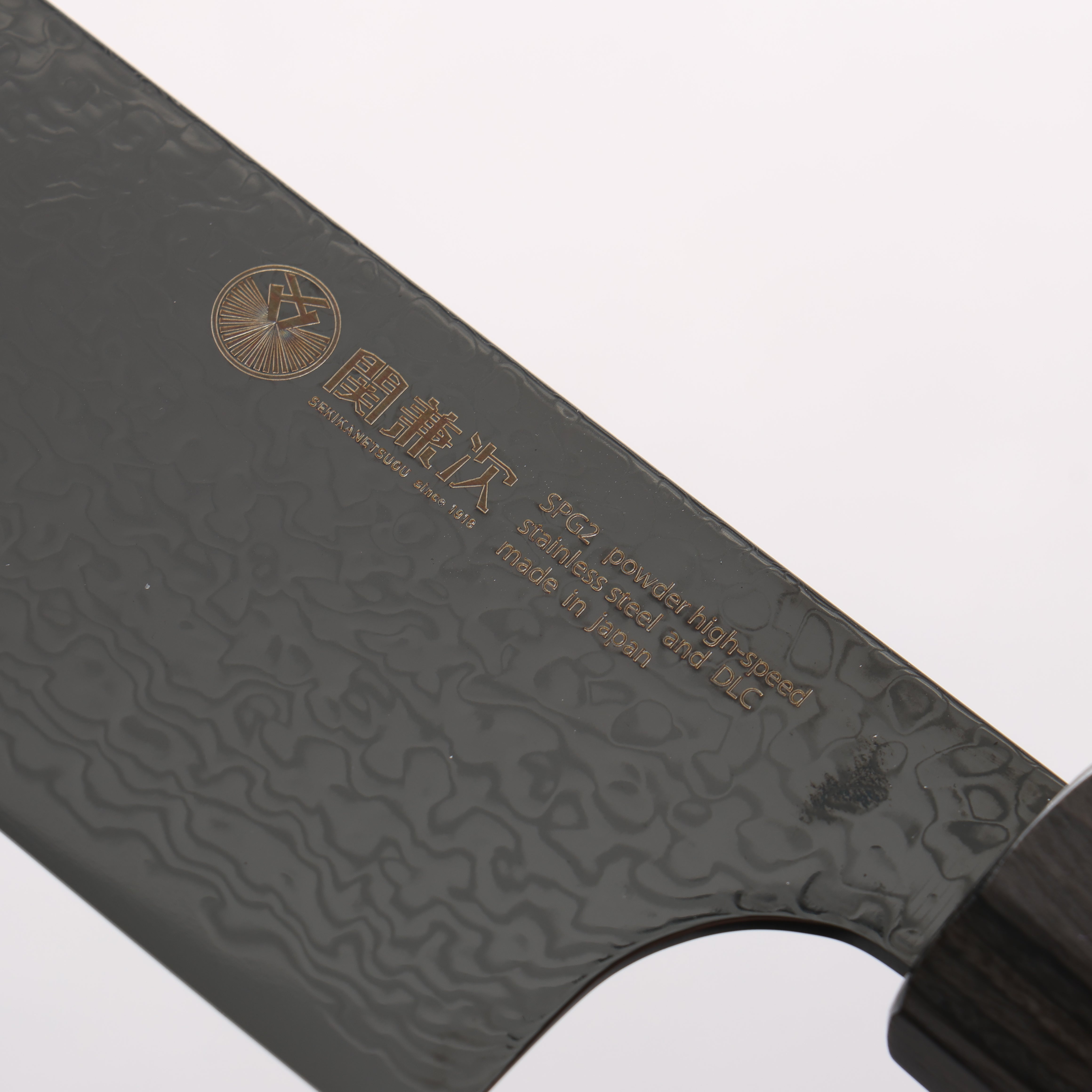 Seki Kanetsugu ZUIUN Kiwami SG2 Damascus DLC Kiritsuke Gyuto 210mm Black Pakka wood Handle with Sheath - Japanny - Best Japanese Knife