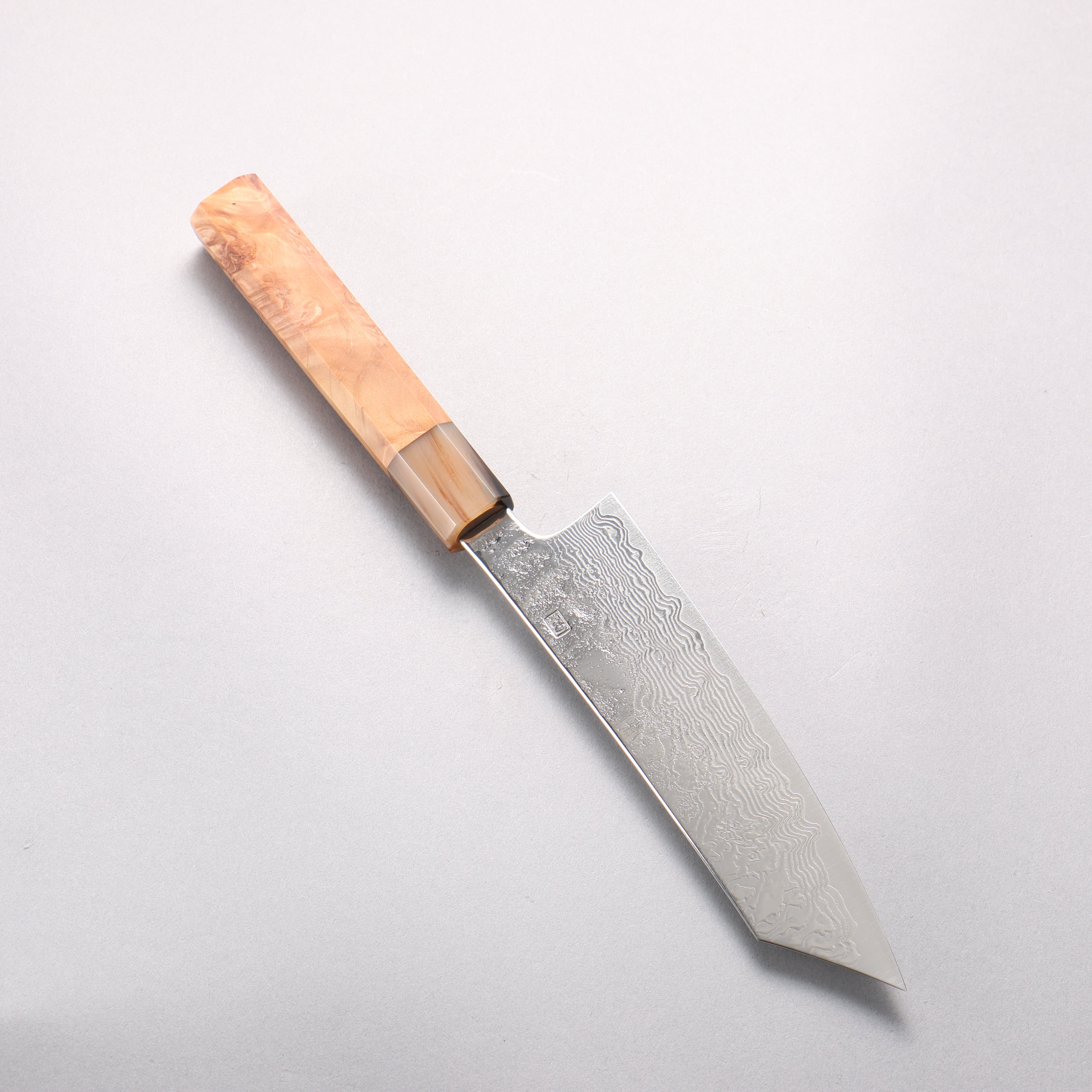 Enkyu SG2 Damascus Migaki Finished Kiritsuke Santoku 165mm Chinese Quince Handle - Japanny - Best Japanese Knife