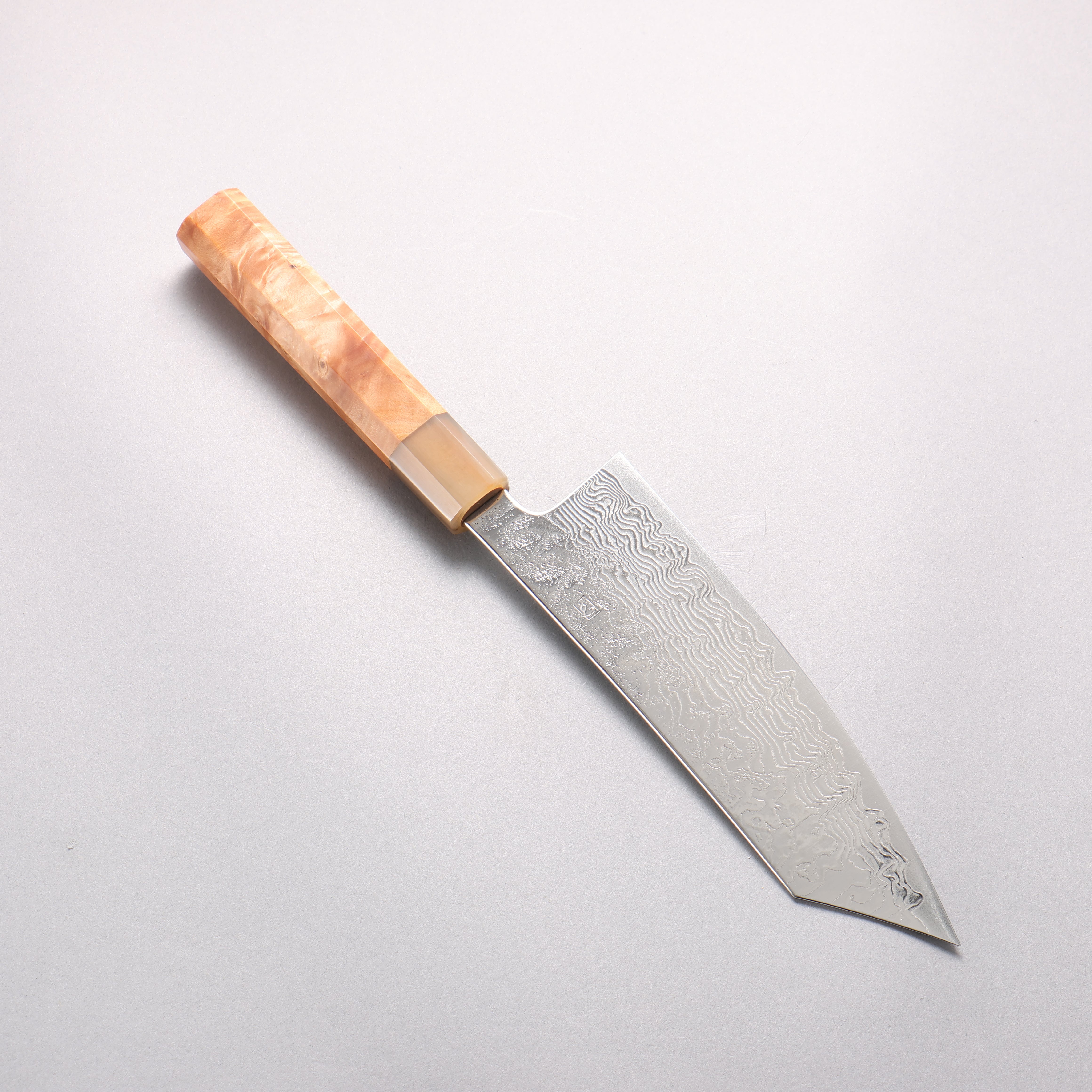 Enkyu SG2 Damascus Migaki Finished Kiritsuke Santoku 180mm Chinese Quince Handle - Japanny - Best Japanese Knife