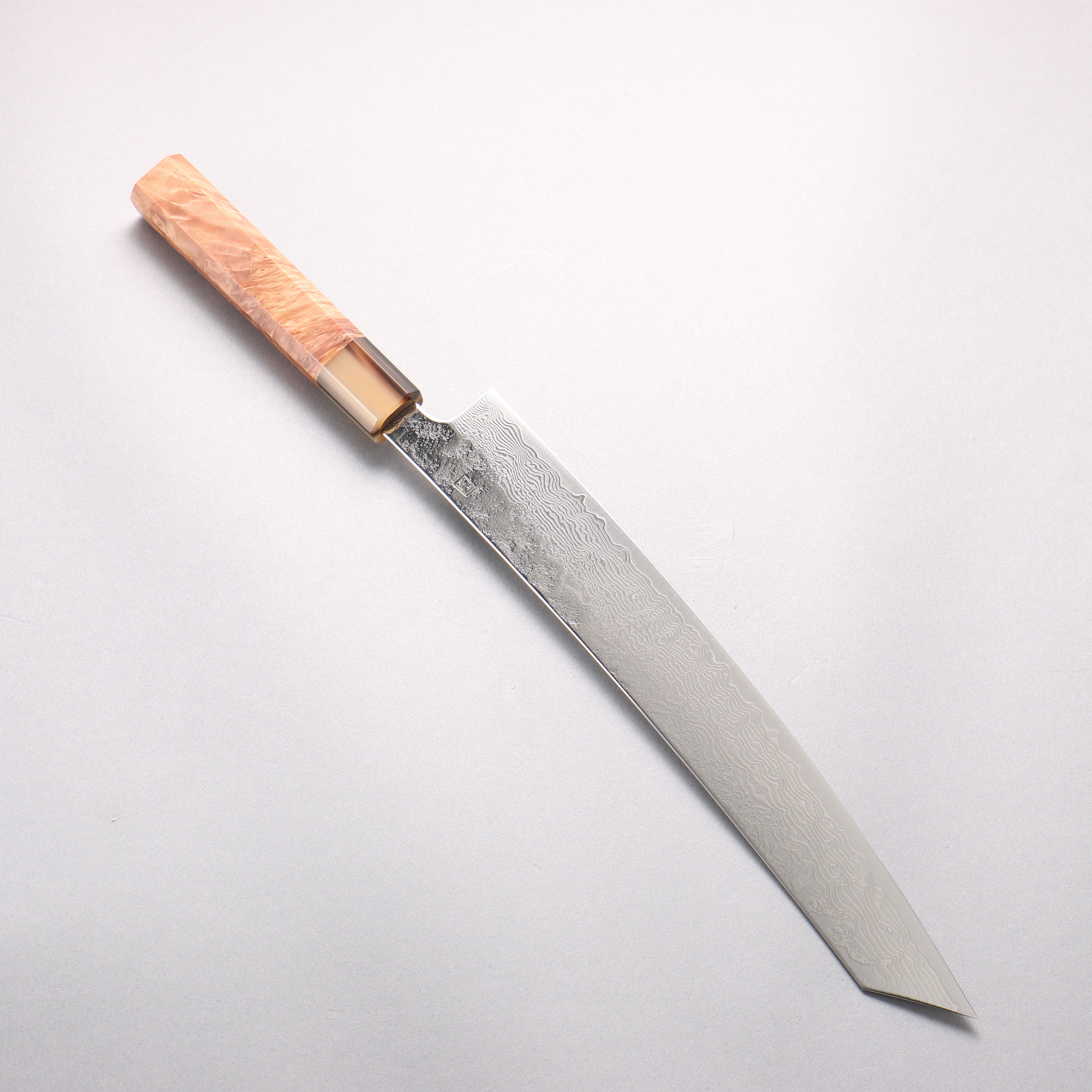 Enkyu SG2 Damascus Migaki Finished Kiritsuke Sujihiki 270mm Chinese Quince Handle - Japanny - Best Japanese Knife
