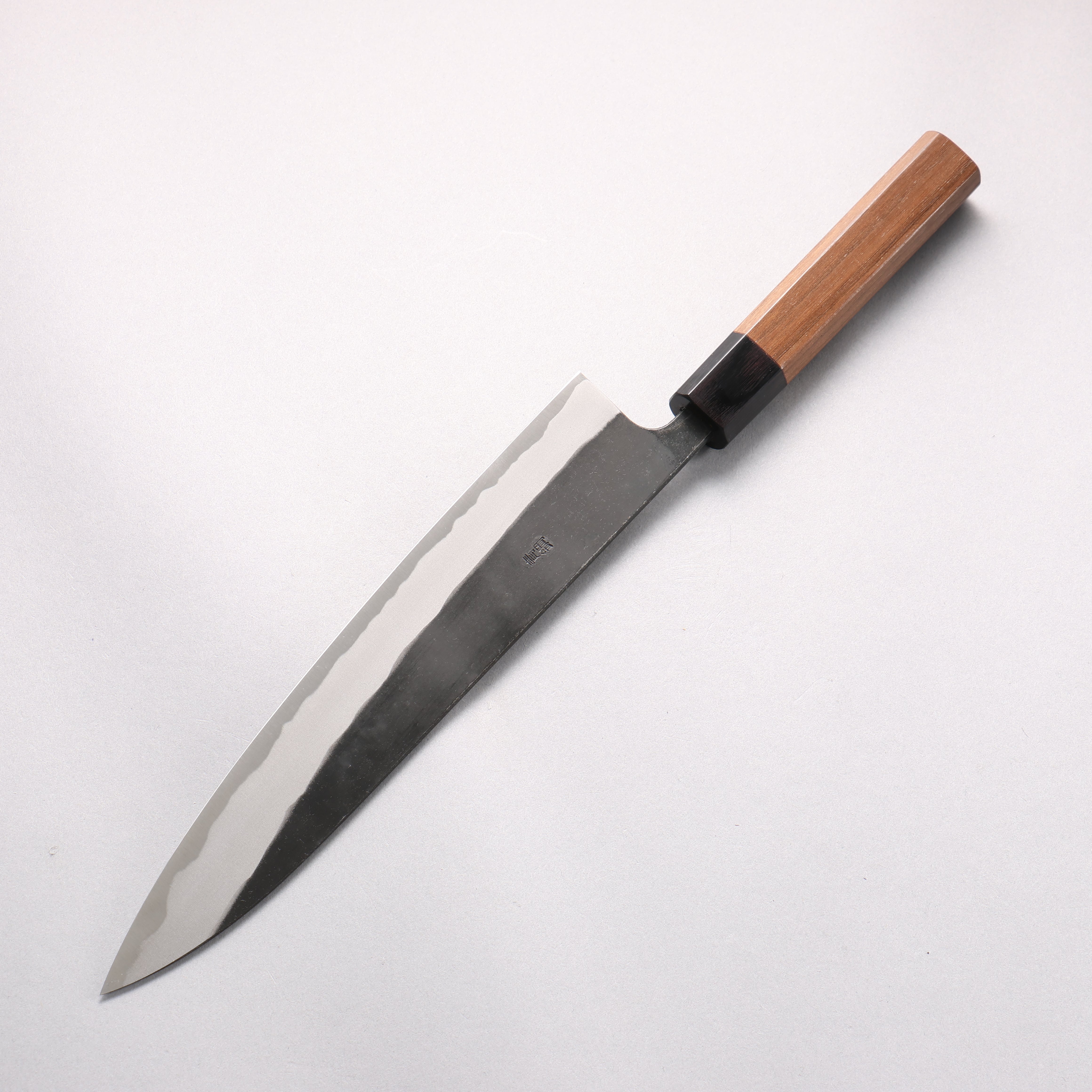 Nao Yamamoto Yasuki Blue Steel Kurouchi Sujihiki 240mm Walnut Handle - Japanny - Best Japanese Knife