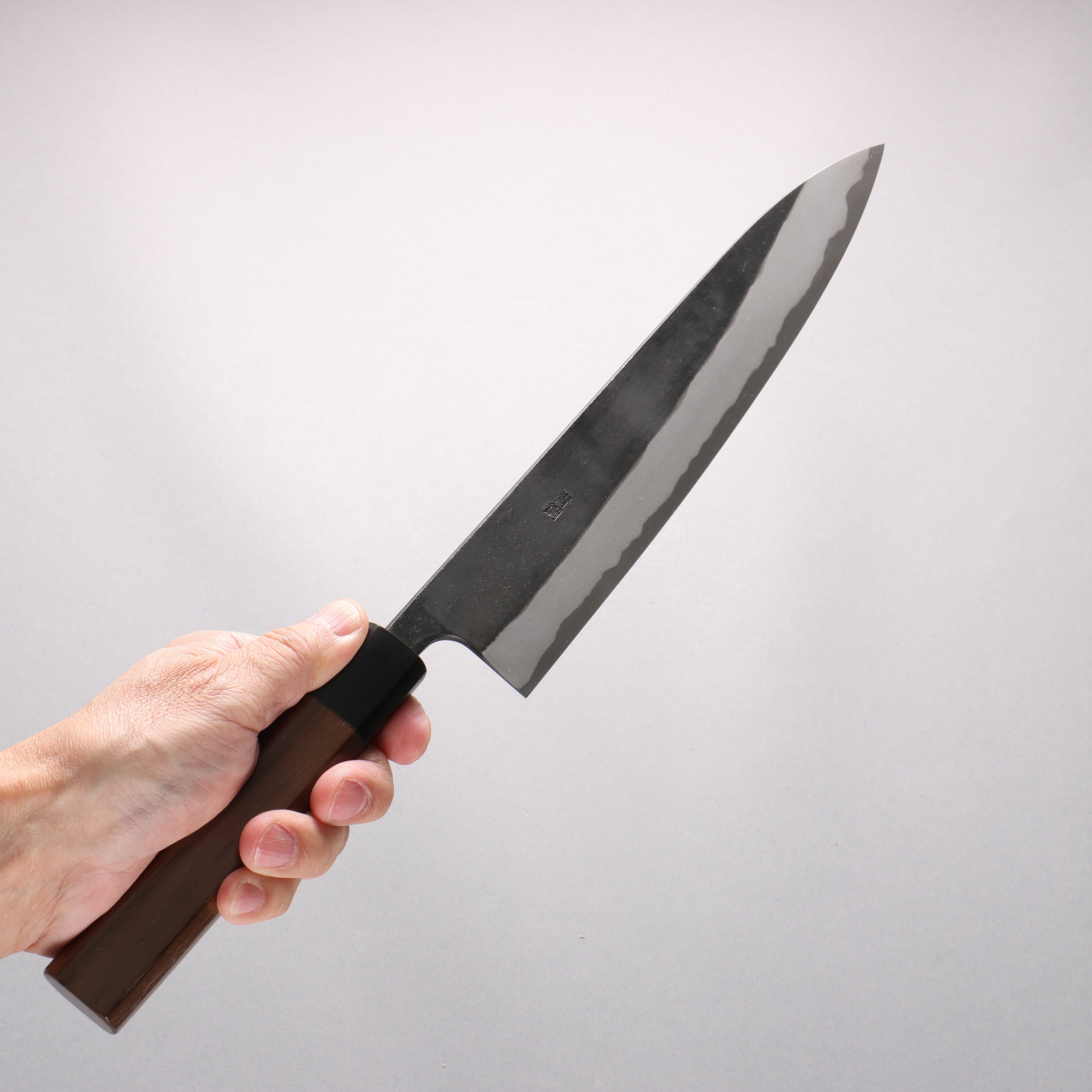 Nao Yamamoto Yasuki Blue Steel Kurouchi Sujihiki 240mm Walnut Handle - Japanny - Best Japanese Knife