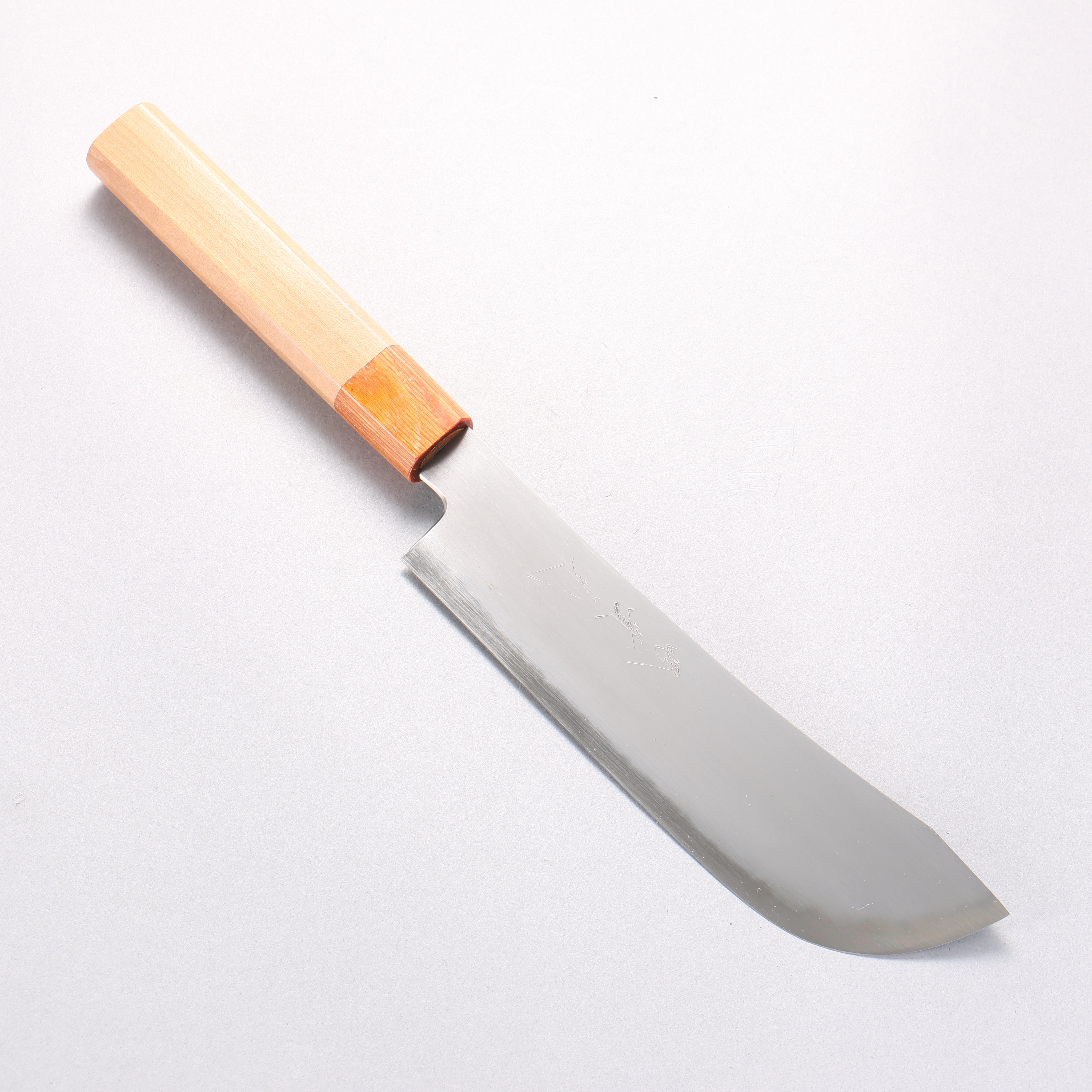 Jikko Kujira White Steel Santoku 180mm Cherry Wood Handle - Japanny - Best Japanese Knife