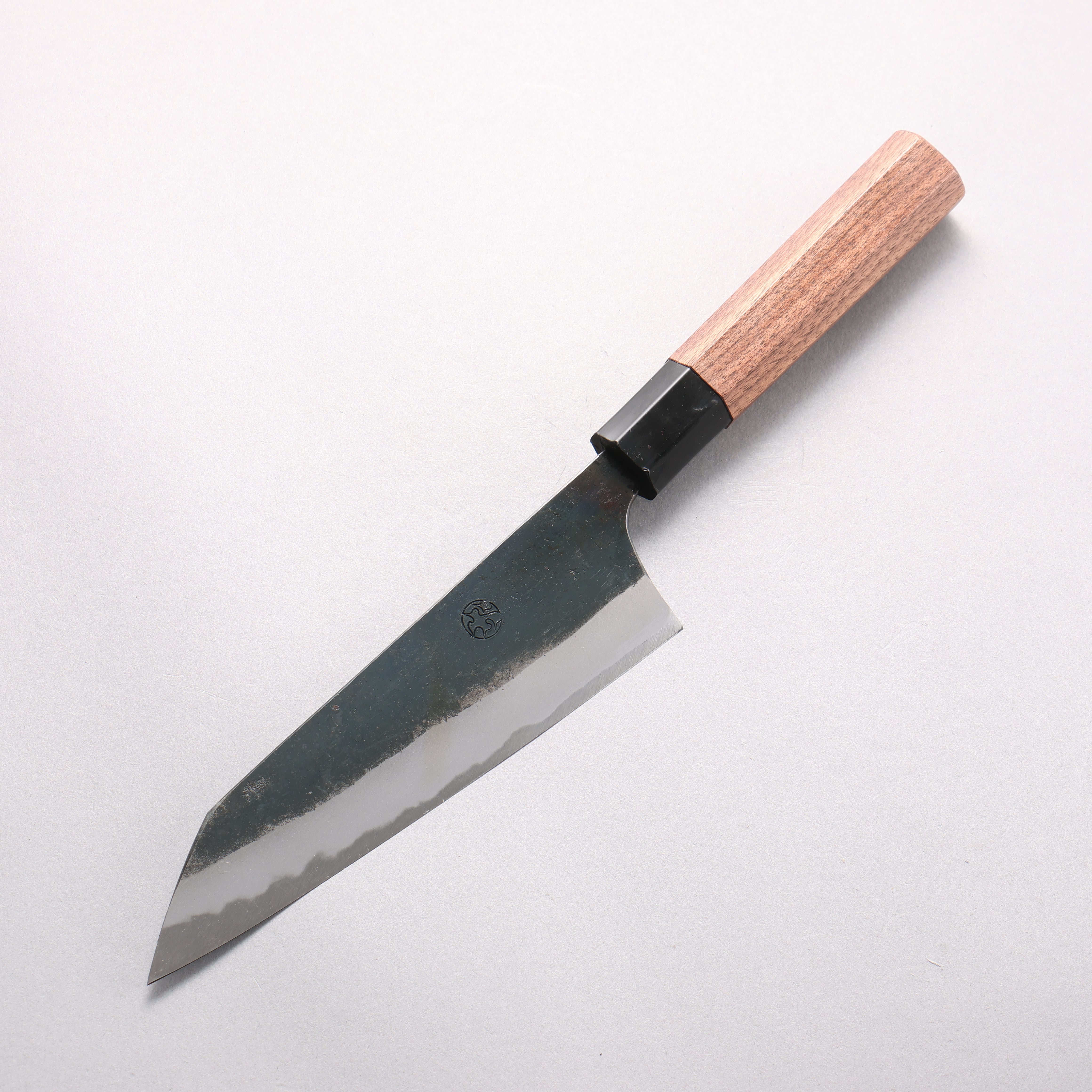 Daisuke Nishida Koharu White Steel No.1 Black Finished Santoku 165mm Walnut Handle - Japanny - Best Japanese Knife