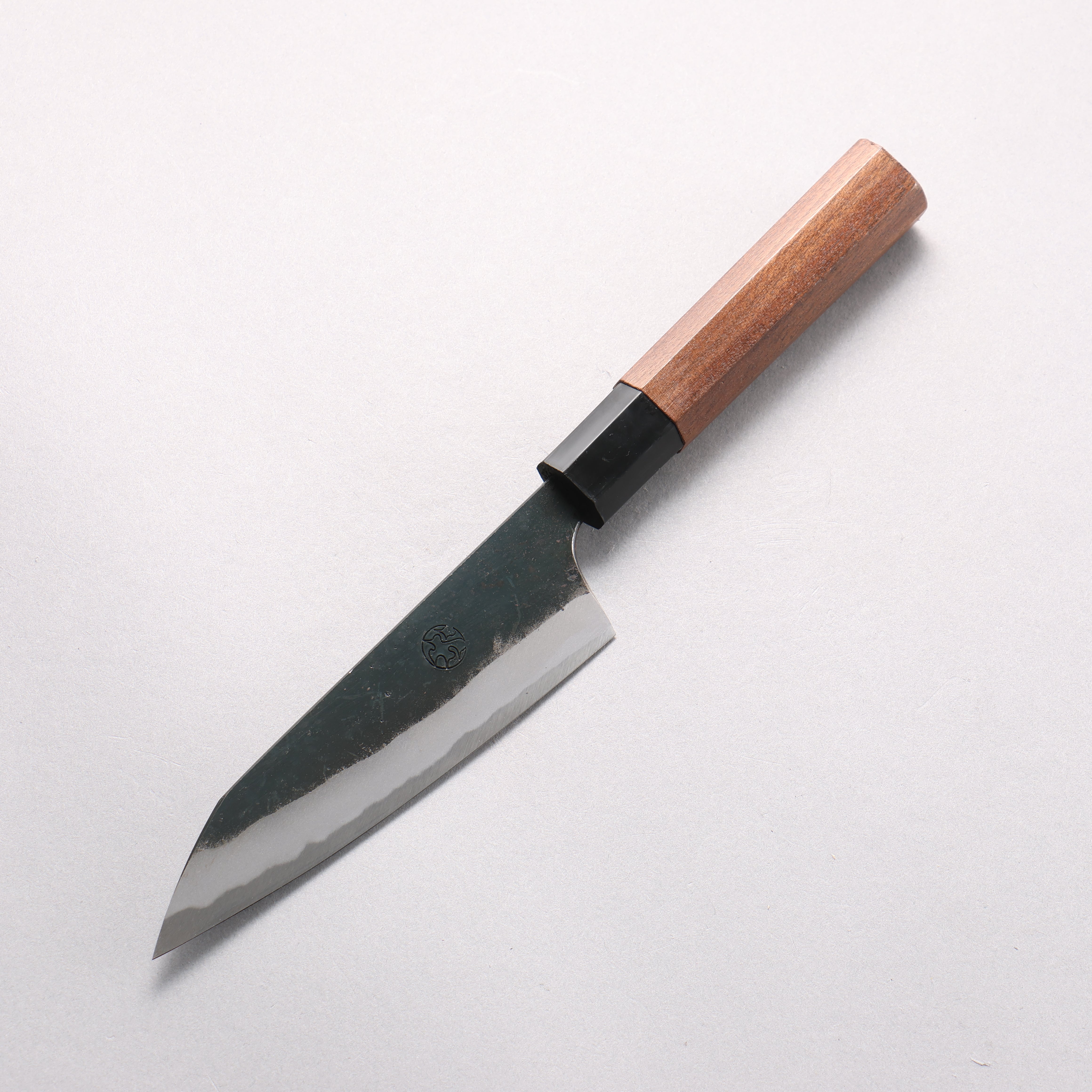 Daisuke Nishida Koharu White Steel No.1 Black Finished Petty-Utility 130mm Walnut Handle - Japanny - Best Japanese Knife