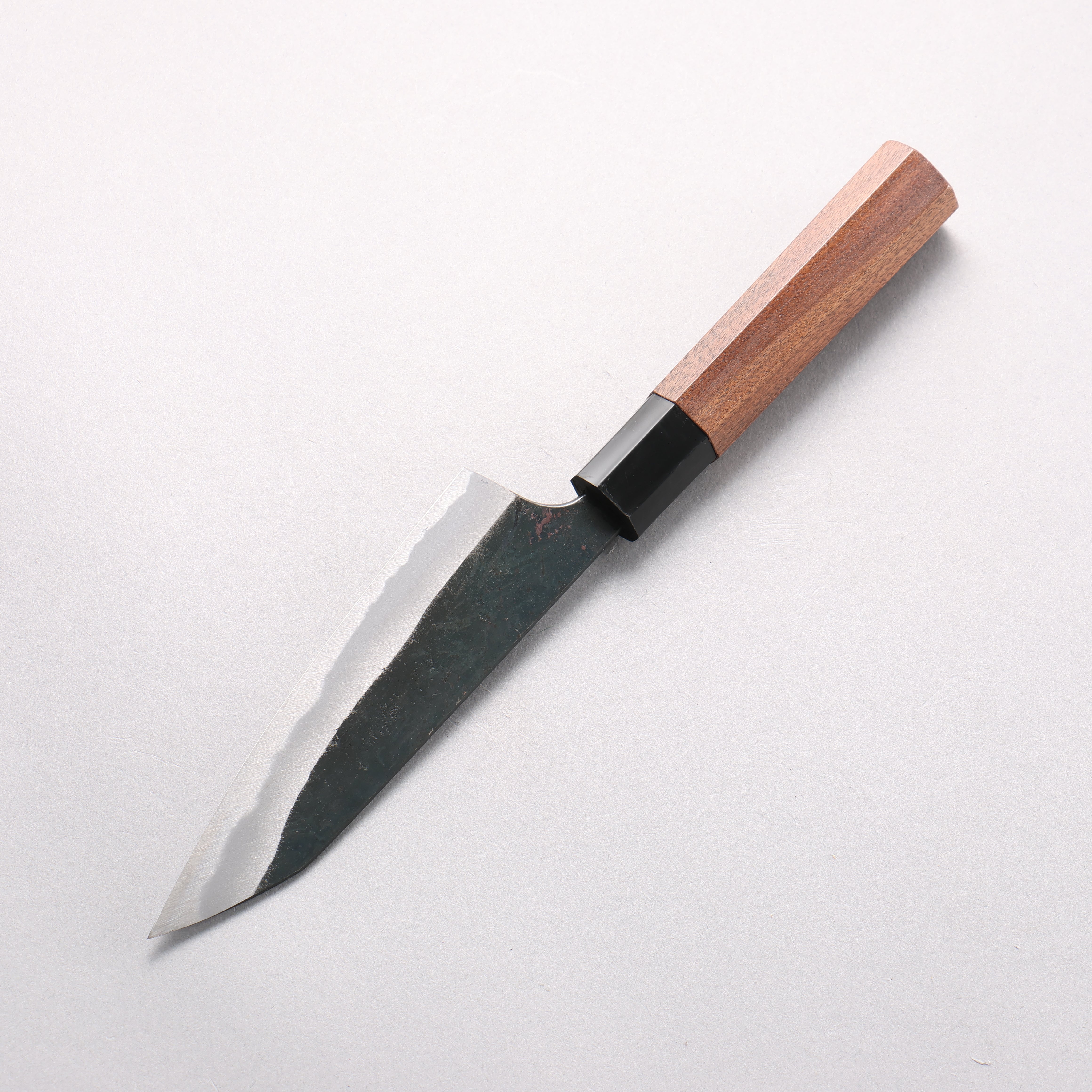 Daisuke Nishida Koharu White Steel No.1 Black Finished Petty-Utility 130mm Walnut Handle - Japanny - Best Japanese Knife