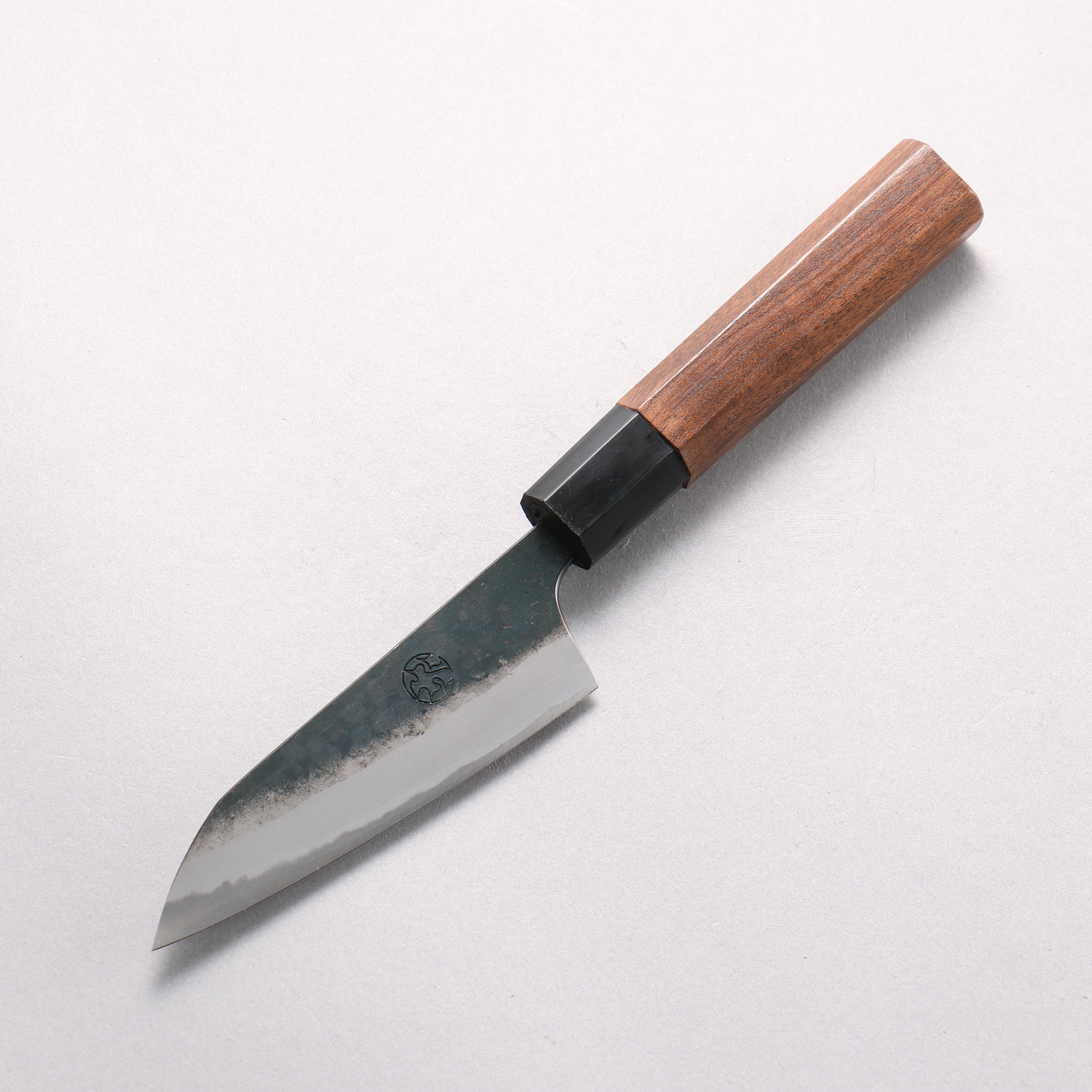 Daisuke Nishida Koharu White Steel No.1 Black Finished Petty-Utility 100mm Walnut Handle - Japanny - Best Japanese Knife