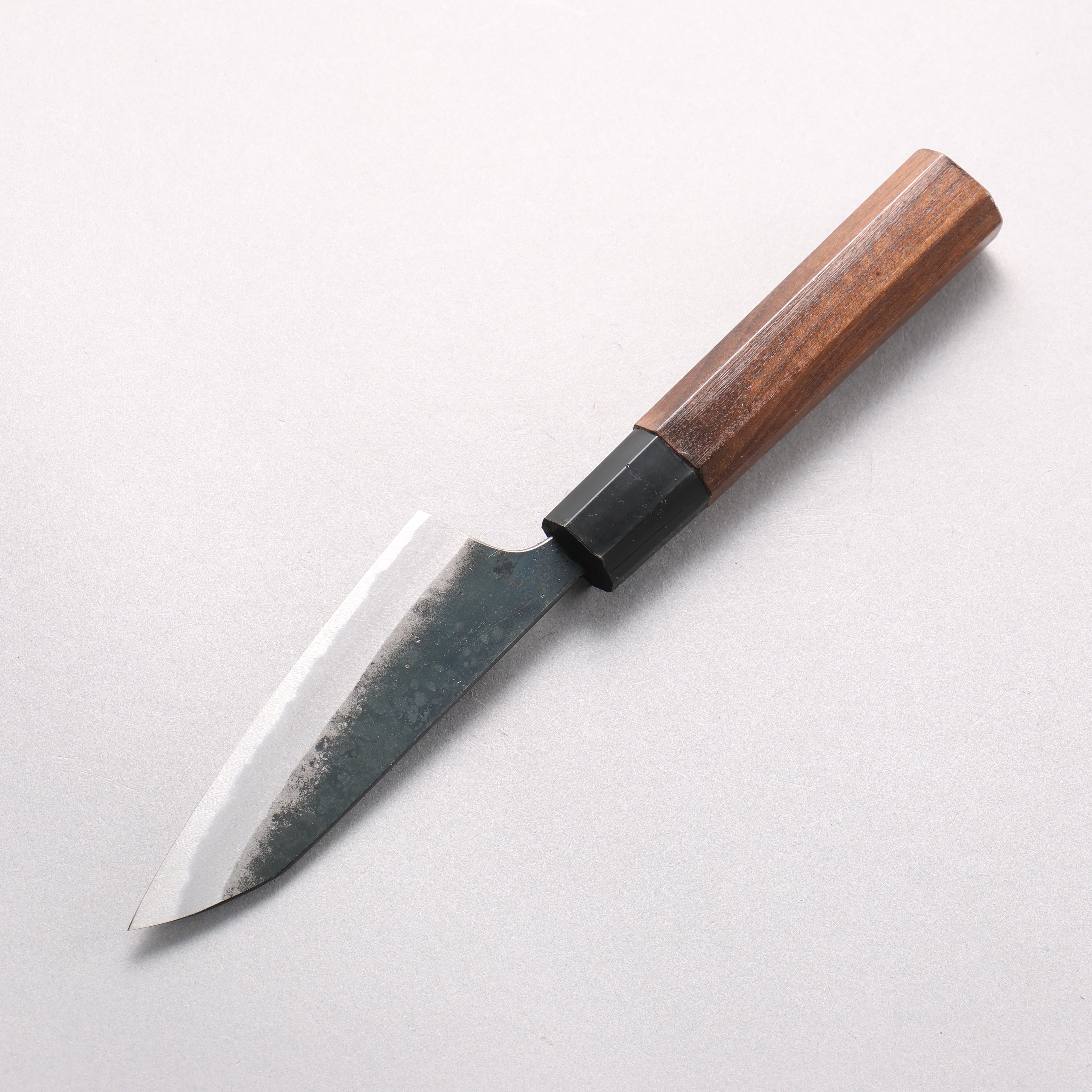 Daisuke Nishida Koharu White Steel No.1 Black Finished Petty-Utility 100mm Walnut Handle - Japanny - Best Japanese Knife