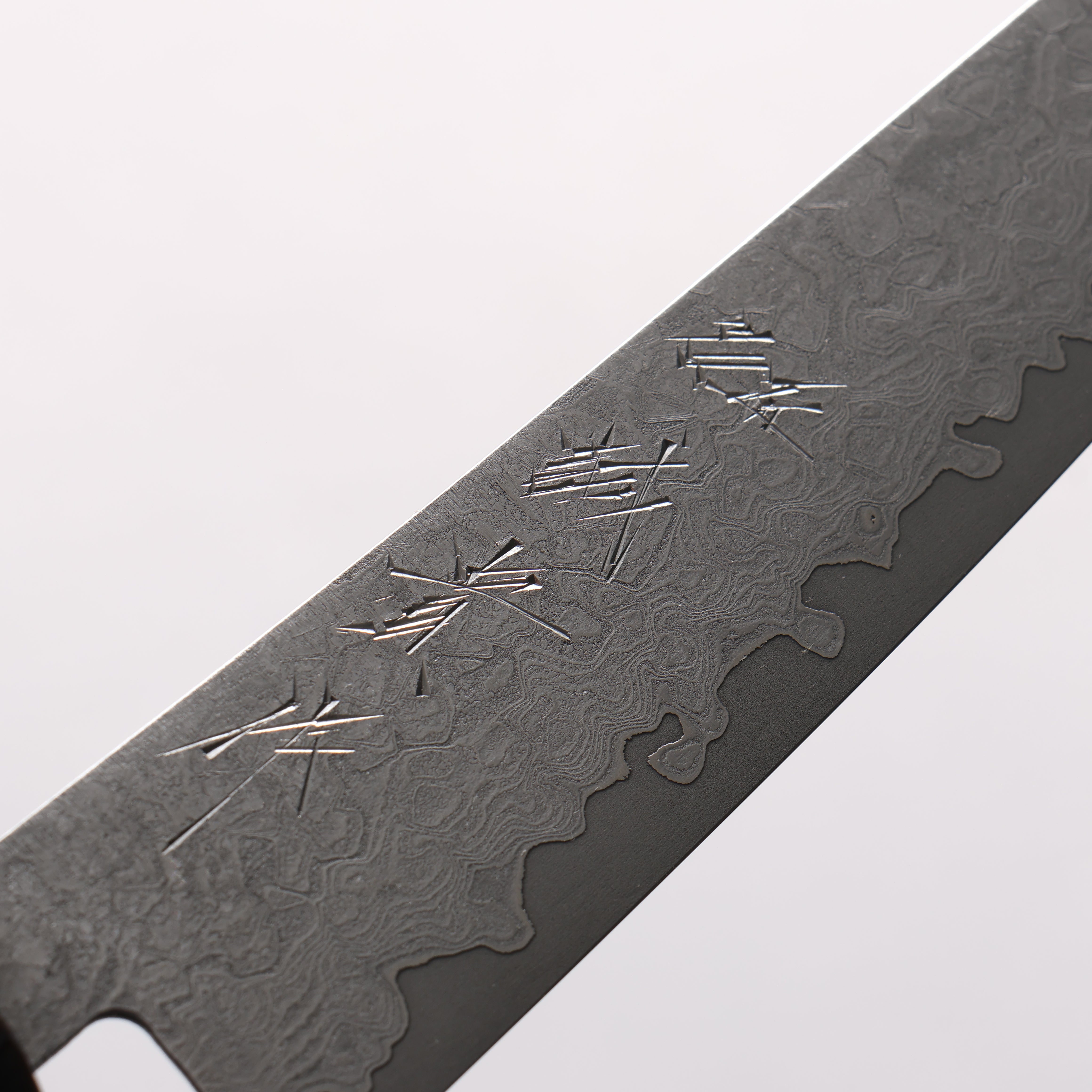 Shigeki Tanaka VG10 Damascus Petty-Utility 150mm Ebony Wood (ferrule: Black Water Buffalo Horn) Handle - Japanny - Best Japanese Knife