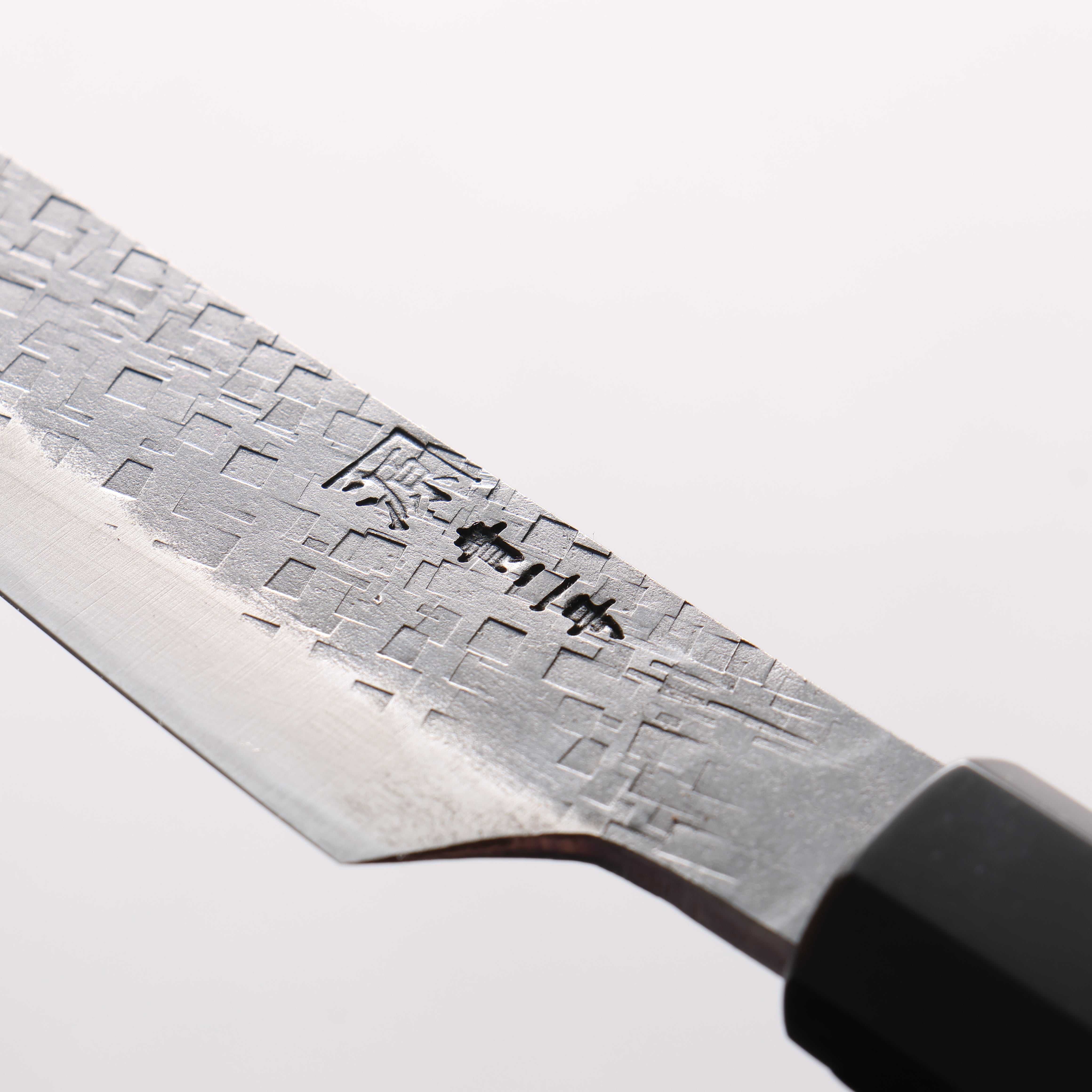 Shigeki Tanaka TEKKA Blue Steel No.2 Kurouchi Hammered(square) Kiritsuke Petty-Utility 120mm Walnut Handle - Japanny - Best Japanese Knife