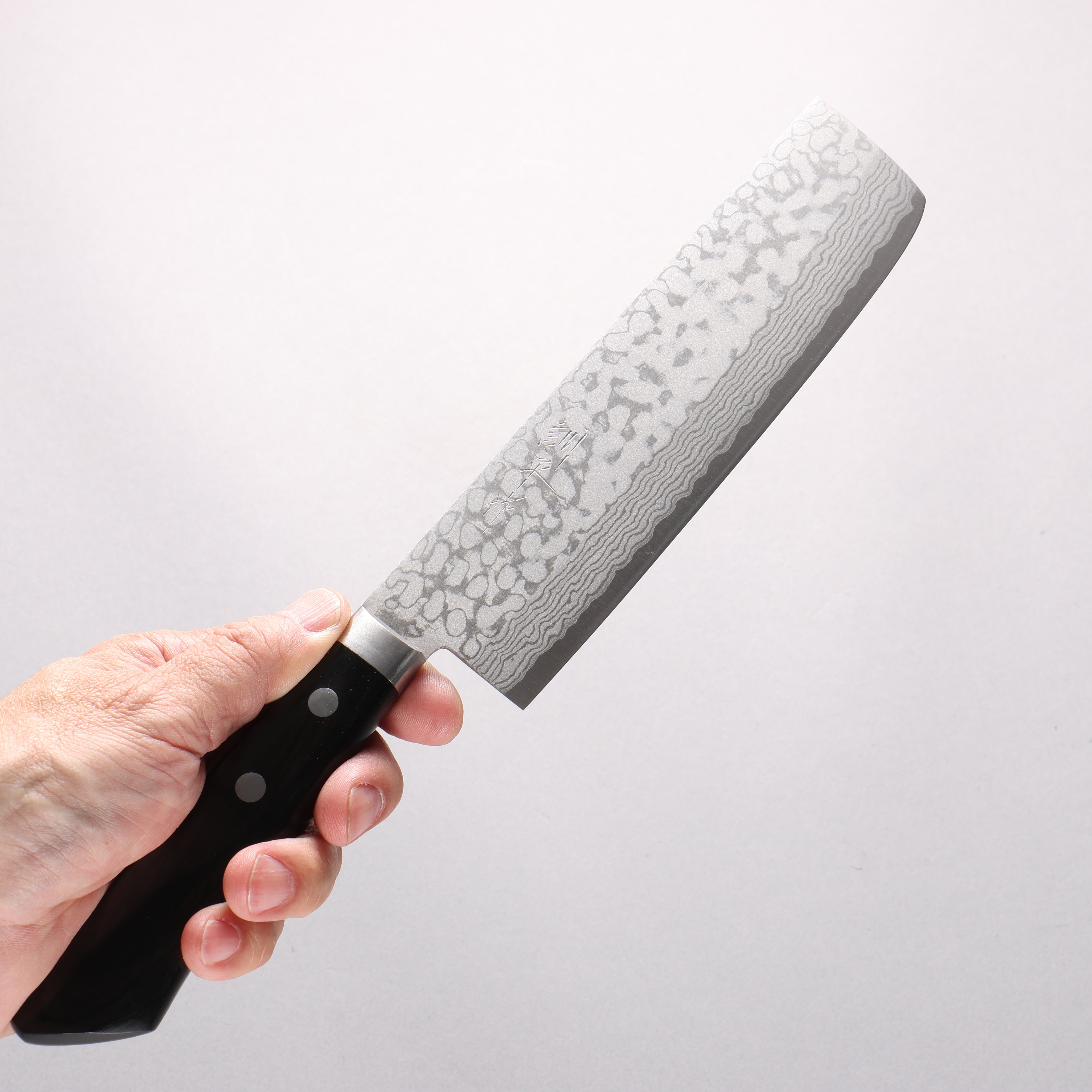 Kunihira Sairyu VG10 Damascus Usuba 165mm Black Pakka wood Handle - Japanny - Best Japanese Knife