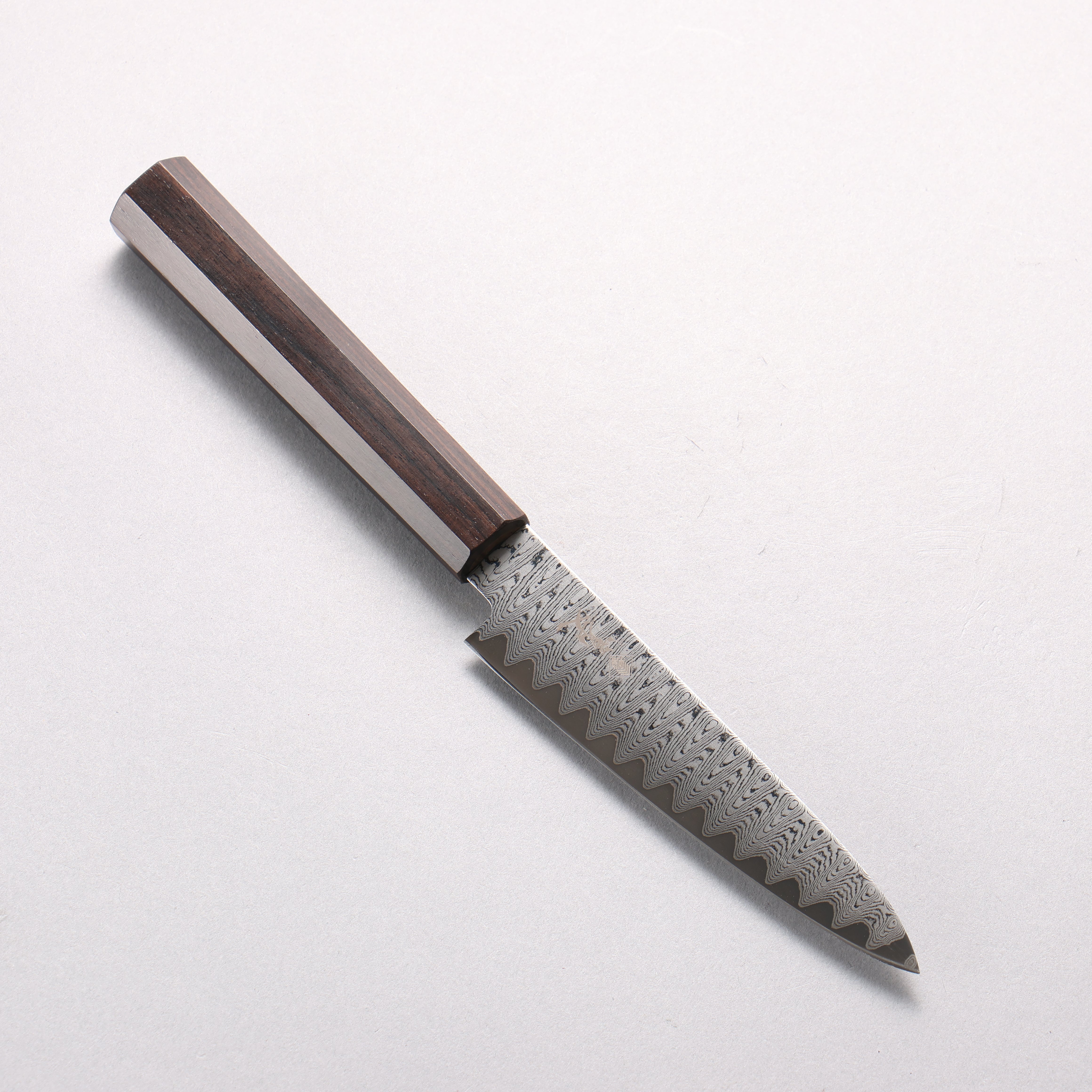 Kanjyo VG10 Damascus Ladder Pattern Petty-Utility 120mm Ebony Wood Handle - Japanny - Best Japanese Knife