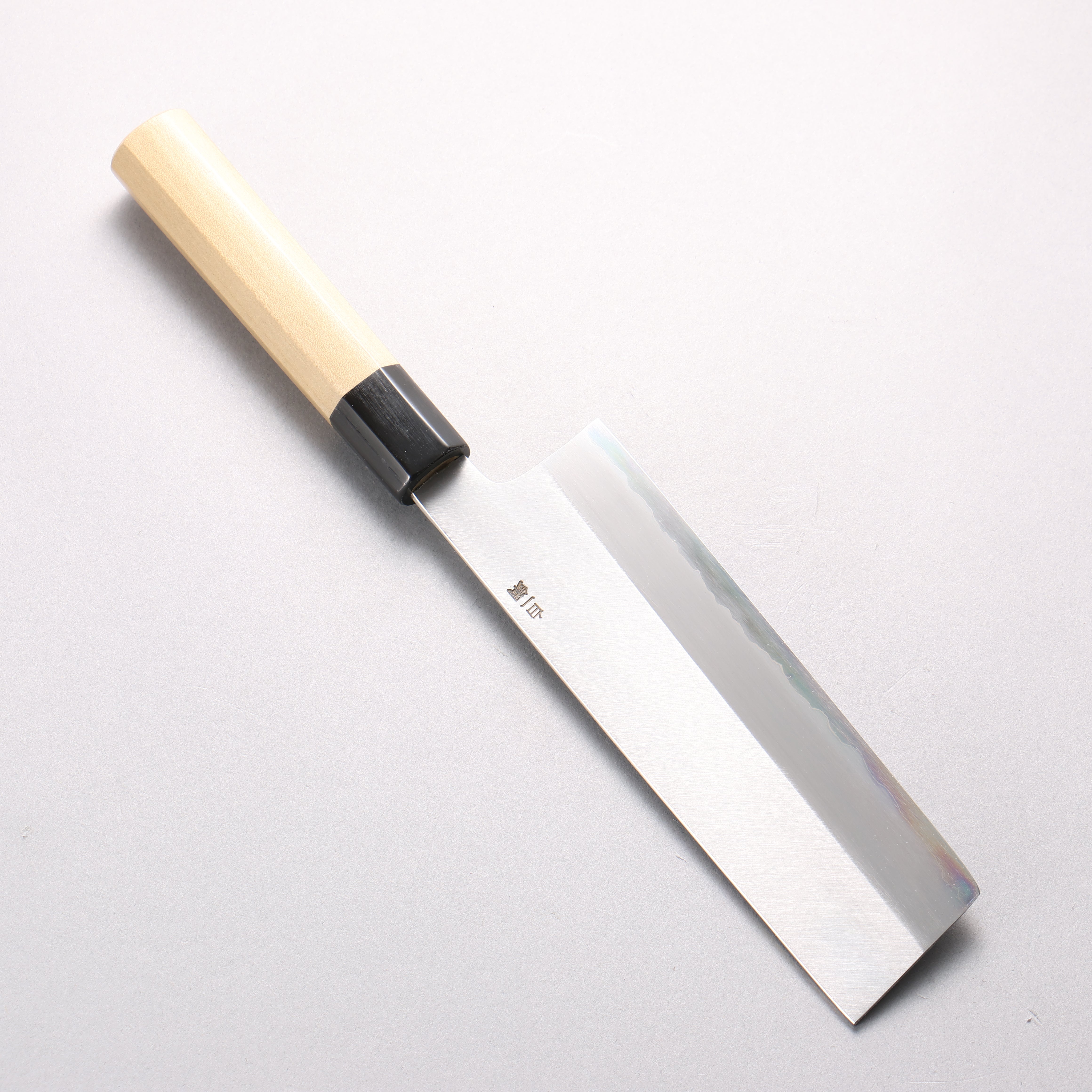 Sakai Kikumori White Steel No.1 Nakiri 180mm Magnolia (Ferrule: Water Buffalo Horn) Handle - Japanny - Best Japanese Knife