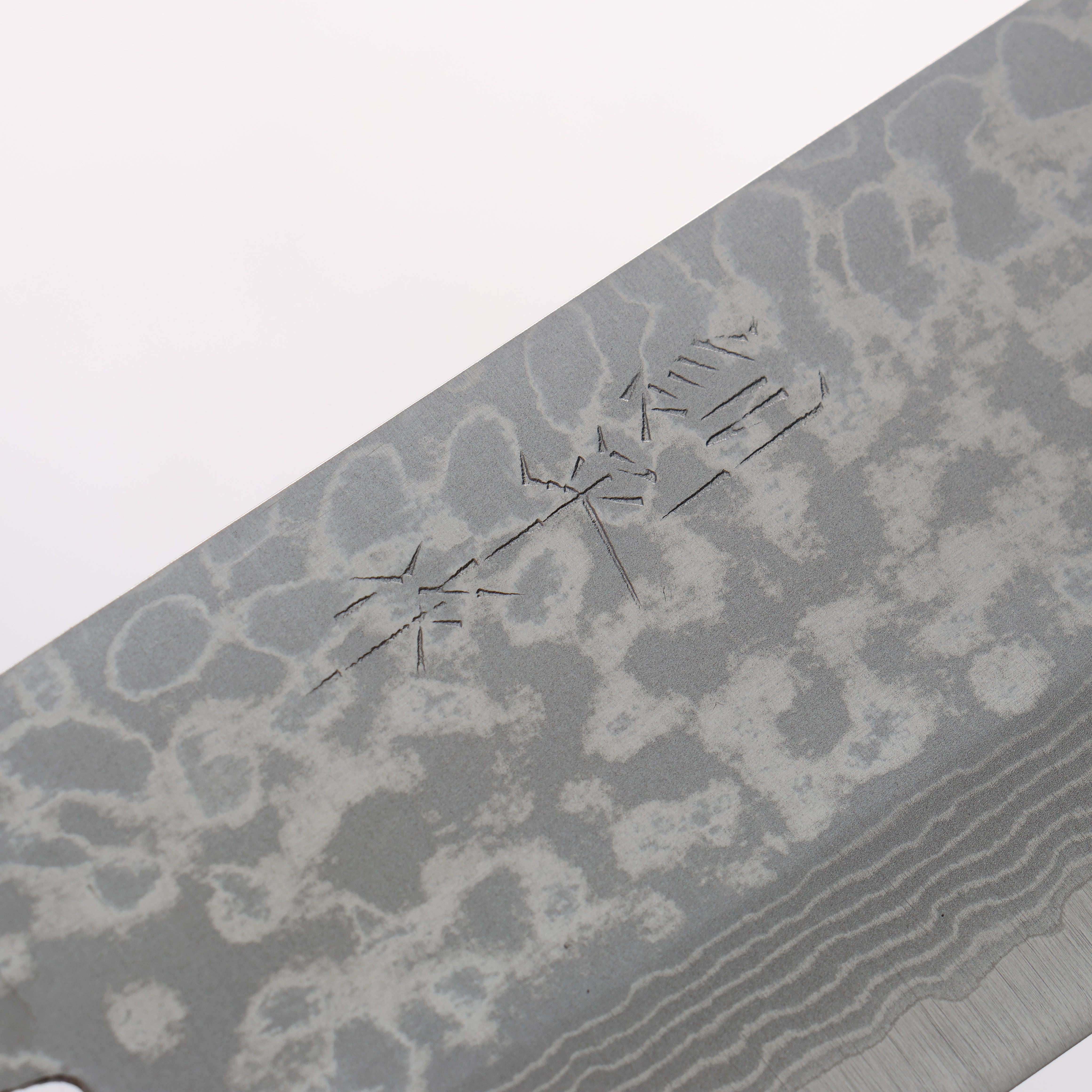 Kunihira Sairyu VG10 Damascus Migaki Finished Nakiri 165mm Mahogany Handle - Japanny - Best Japanese Knife
