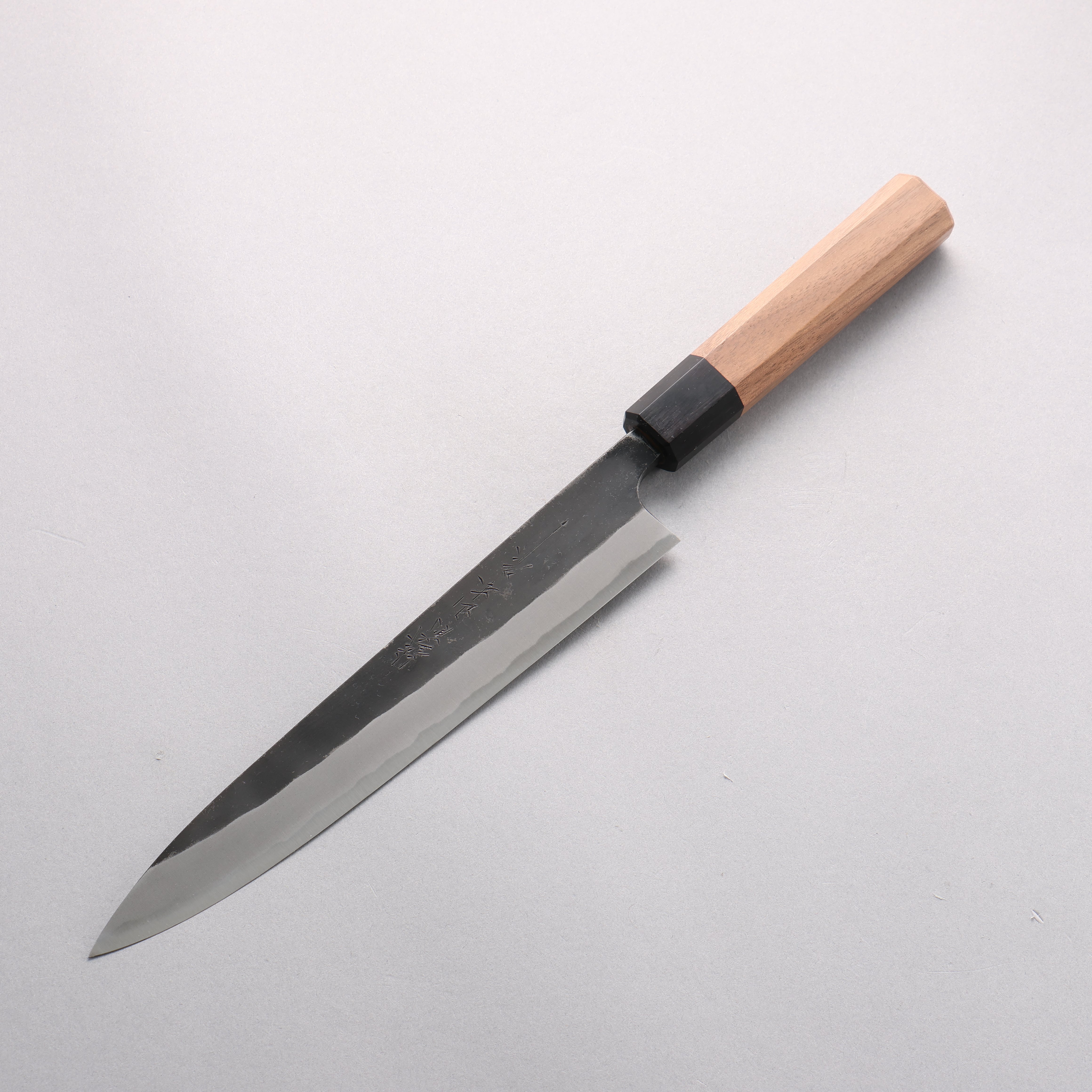 Nao Yamamoto White Steel No.2 Black Finished Sujihiki 210mm Walnut Handle - Japanny - Best Japanese Knife