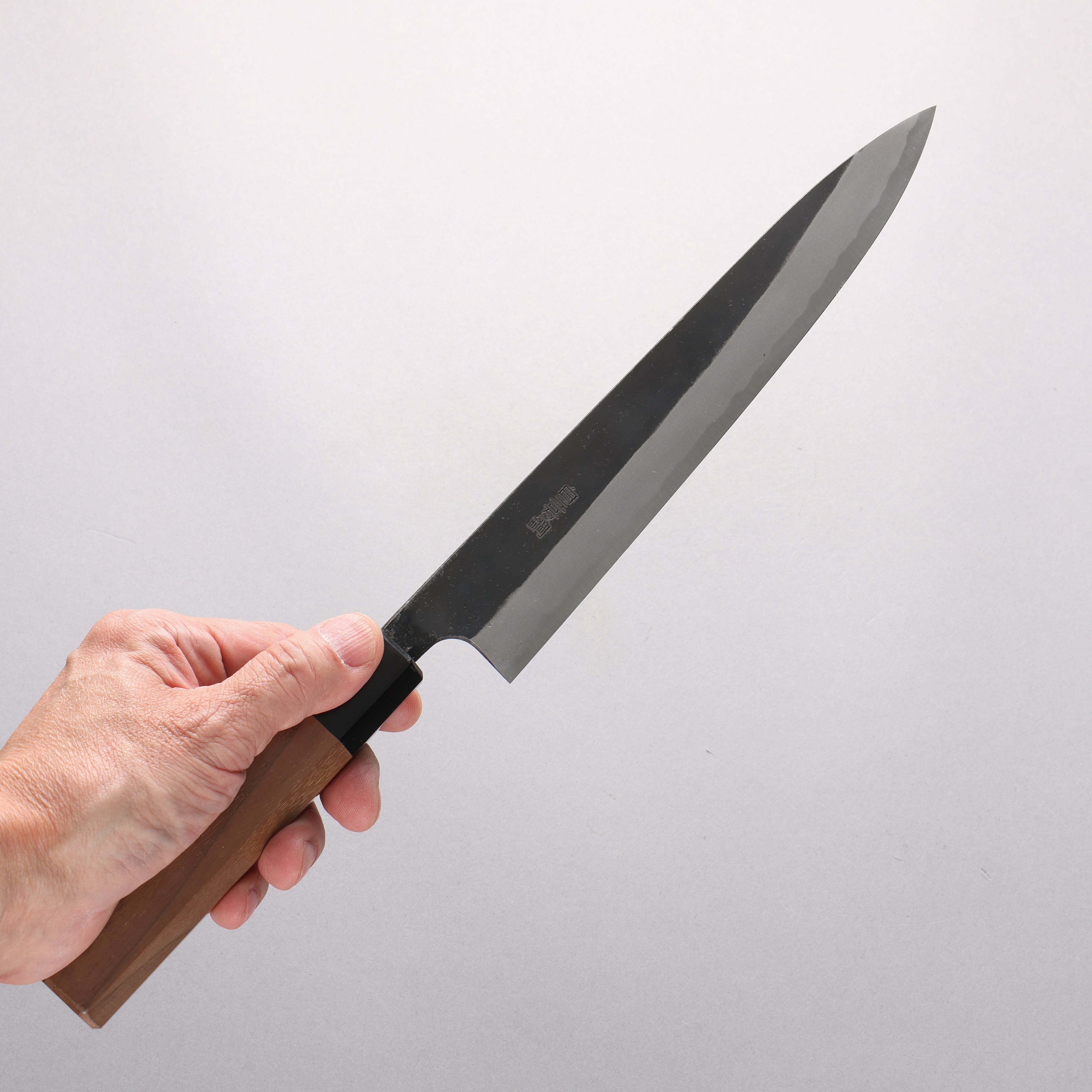 Nao Yamamoto White Steel No.2 Black Finished Sujihiki 210mm Walnut Handle - Japanny - Best Japanese Knife