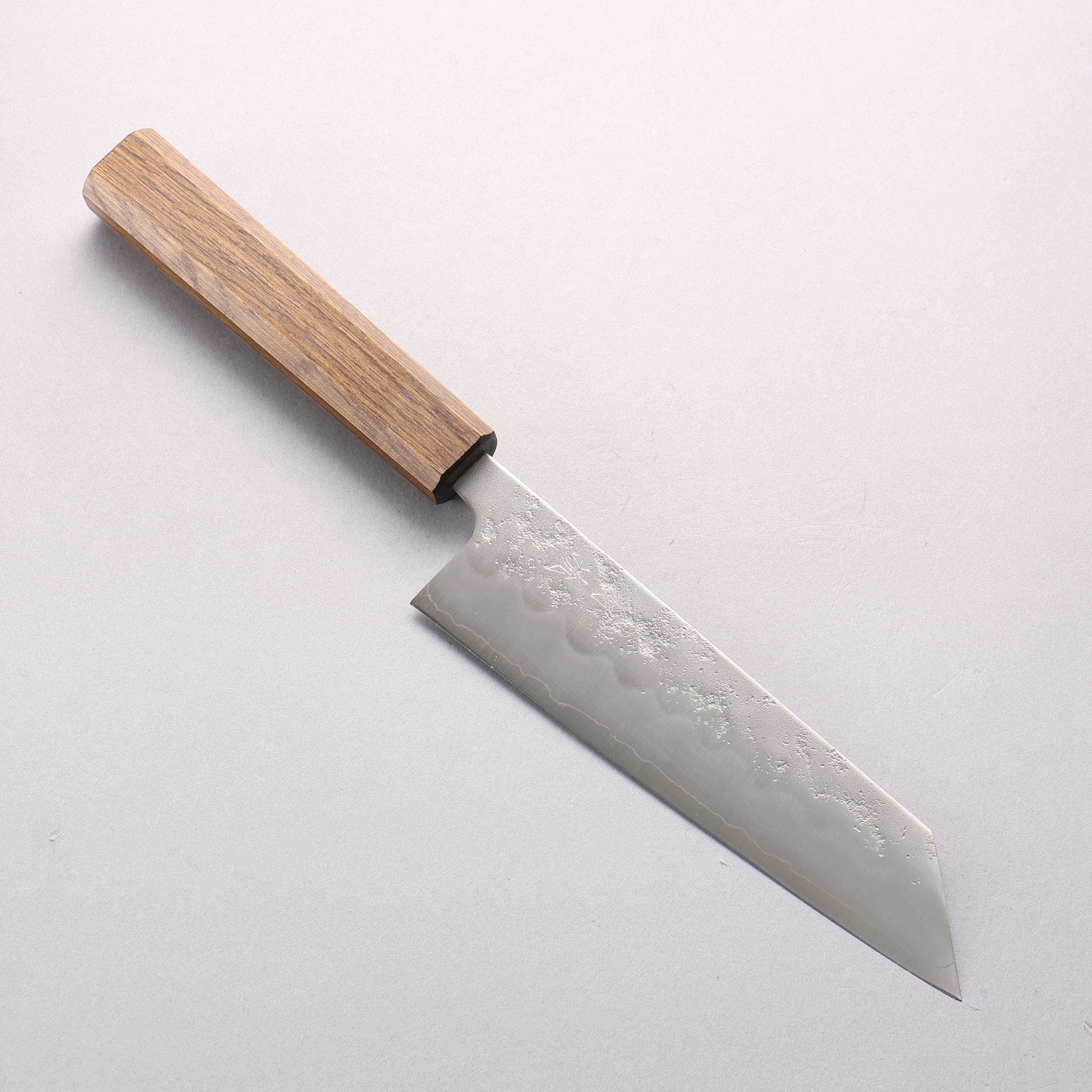 Oul Silver Steel No.3 Nashiji Bunka 170mm Oak (Baikoku / Soot Black) Handle - Japanny - Best Japanese Knife