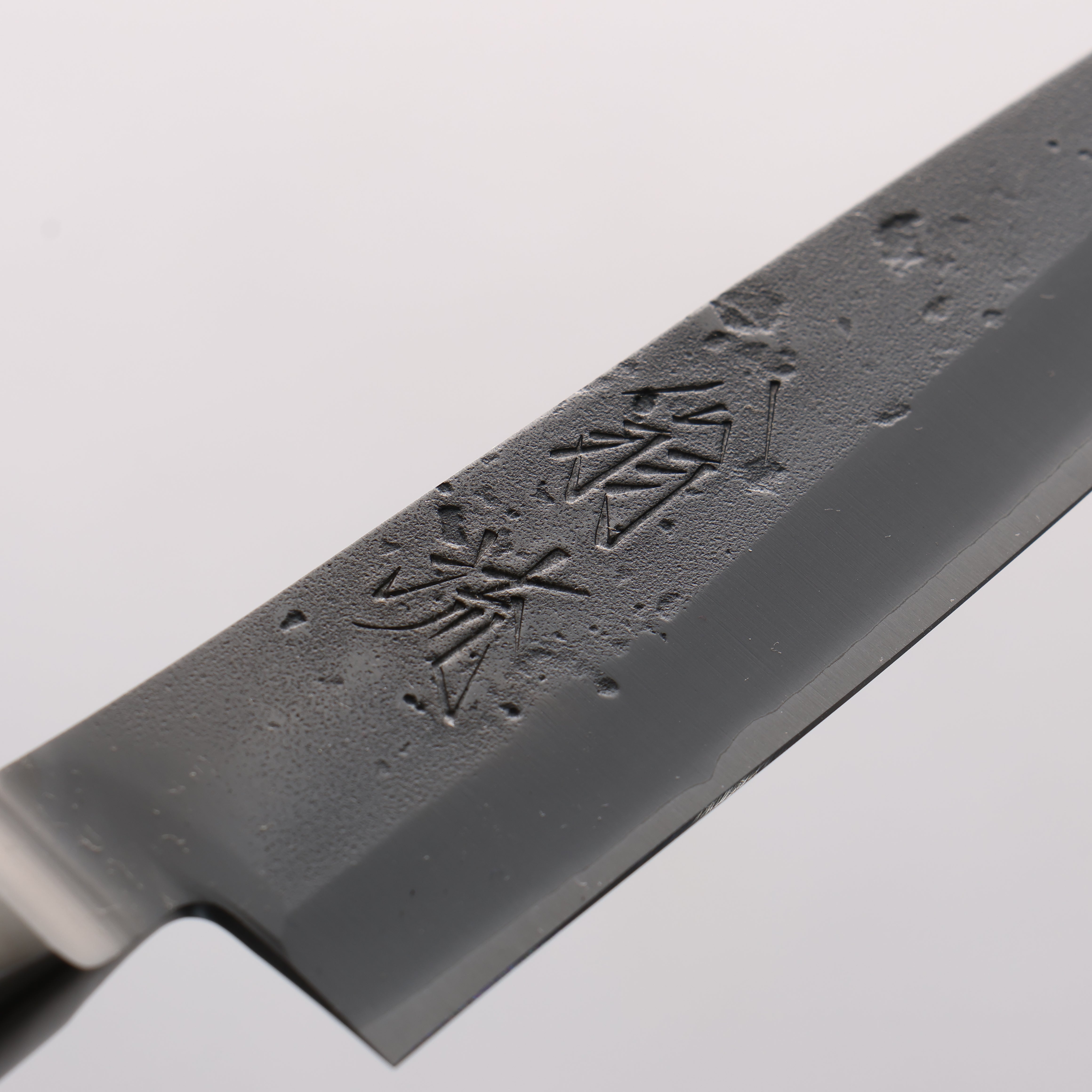 Oul Blue Steel Nashiji Petty-Utility 125mm Walnut Handle SN-05 - Japanny - Best Japanese Knife