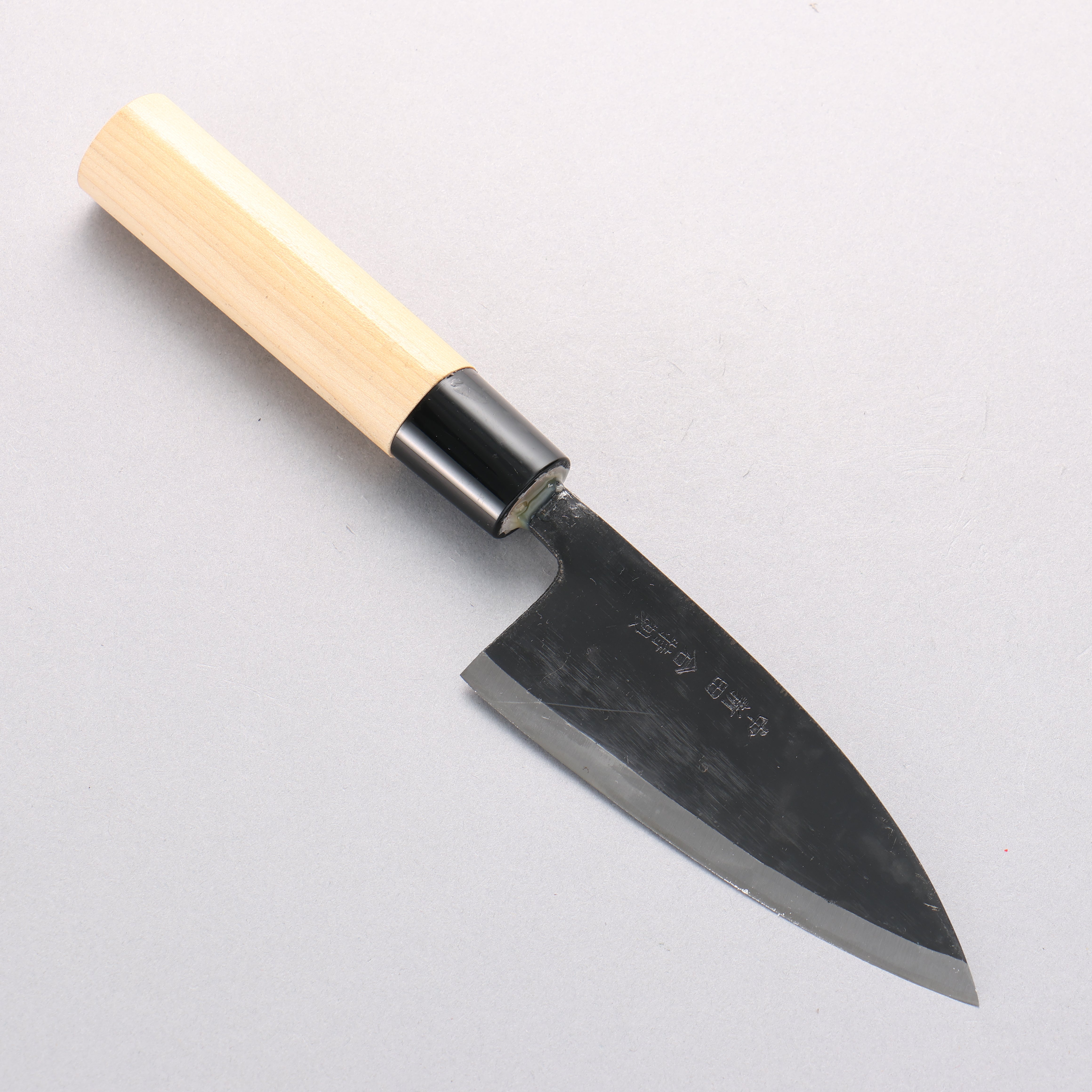 Nakaniida White Steel No.2 Black Deba 120mm Magnolia Handle