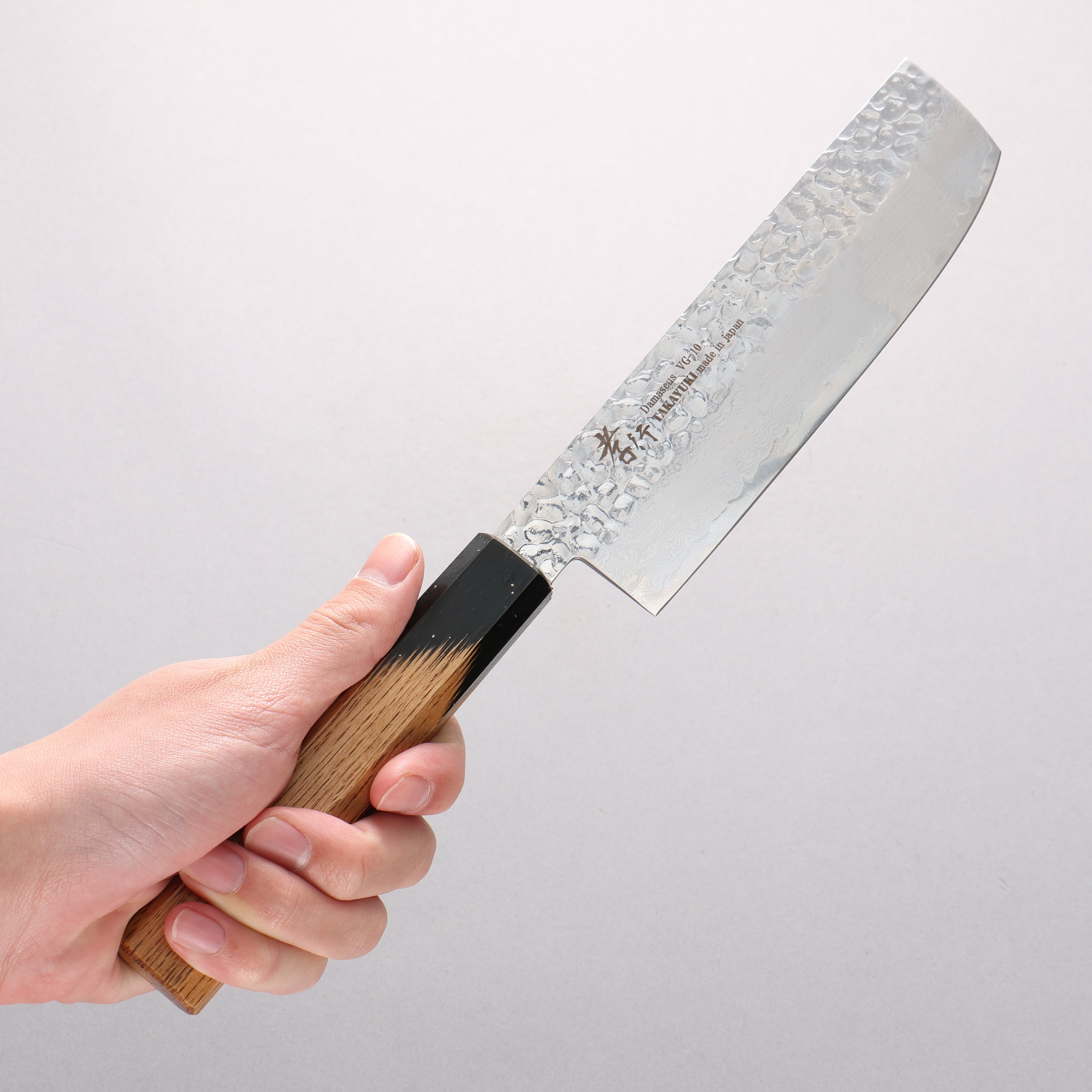 Sakai Takayuki VG10 33-lagiges Damast-Nakiri, 160 mm, Live-Eiche, lackierter (Kokushin) Griff