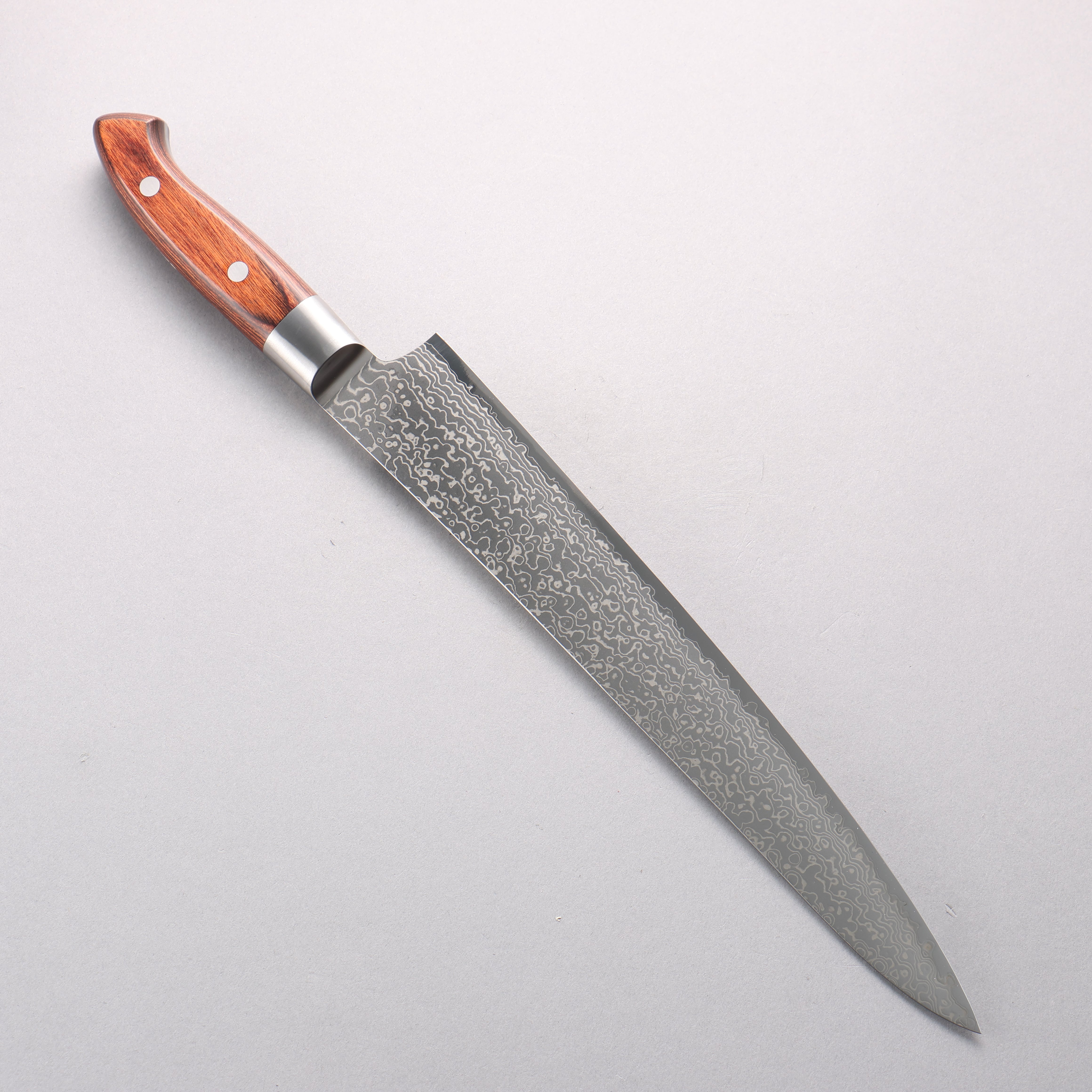 Kajin Blue Super Damascus Sujihiki 270mm Mahogany Handle