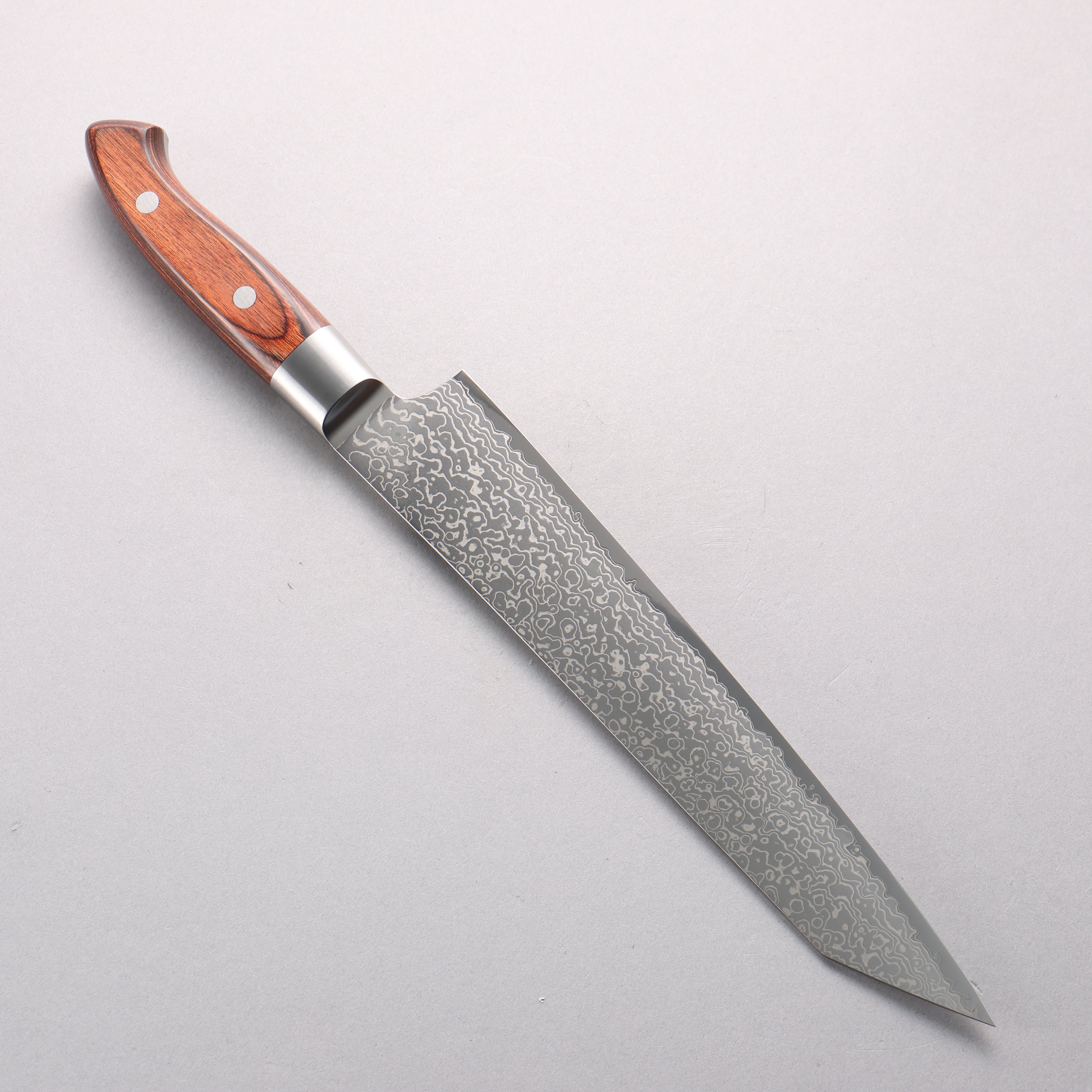 Kajin Blue Super Damascus Kiritsuke Sujihiki 240mm Mahogany Handle