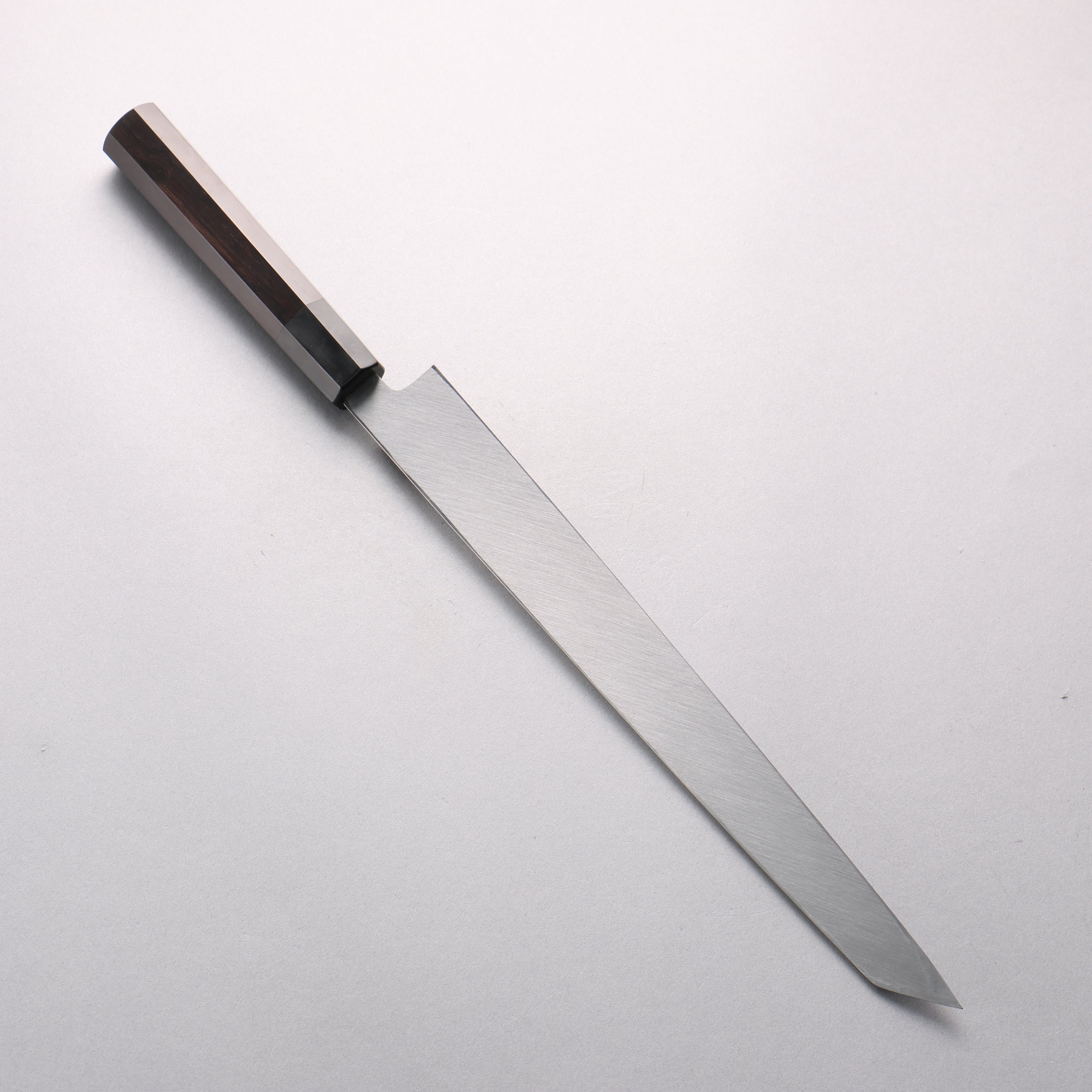 Tessen by Tanaka Tamahagane Mirrored Finish Kiritsuke Yanagiba 300mm Ebony Wood Handle with Sheath - Japanny - Best Japanese Knife