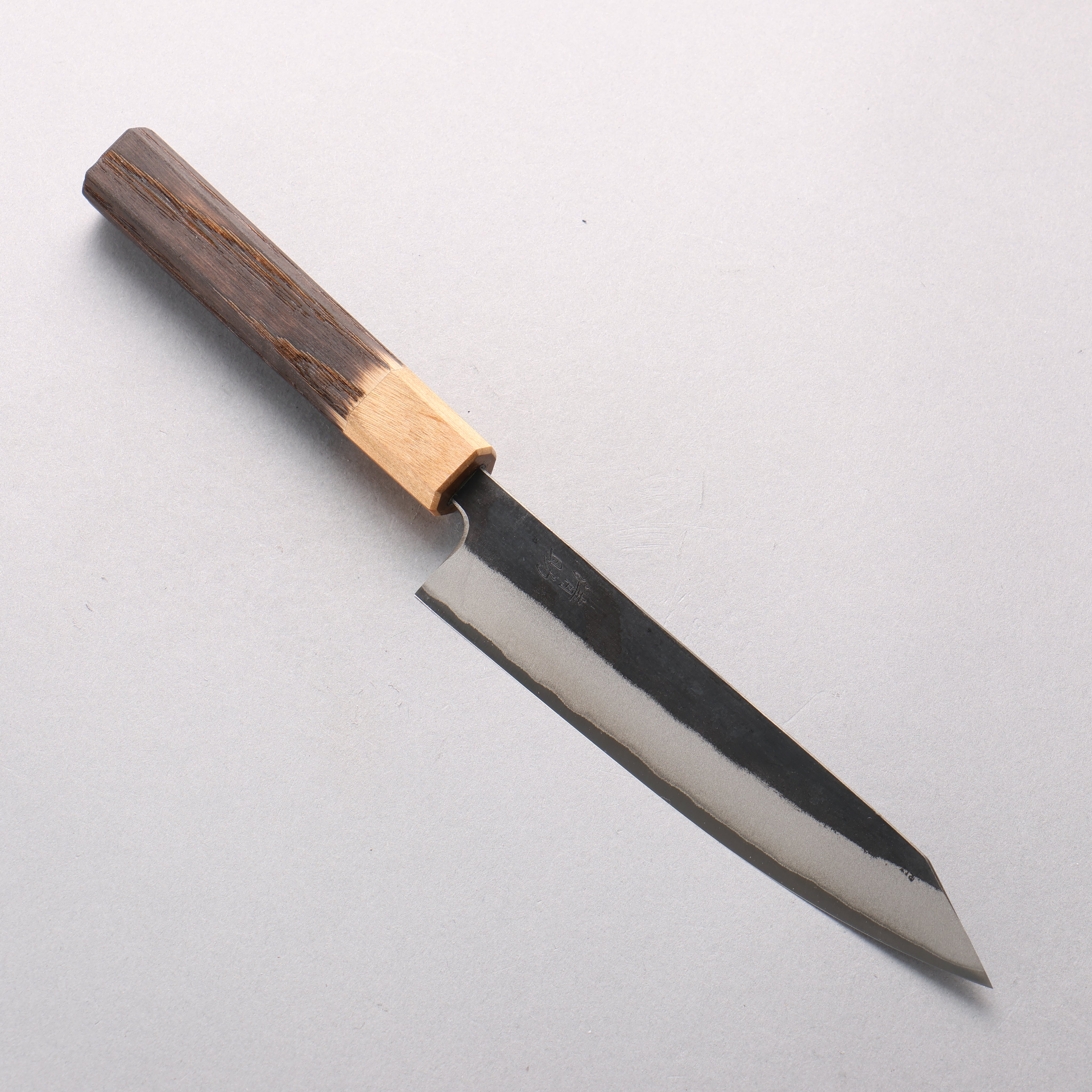 Seisuke Blue Steel No.2 Black Finished Kiritsuke Petty-Utility 150mm Burnt Chestnut (ferrule: Cherry Wood) Handle - Japanny - Best Japanese Knife