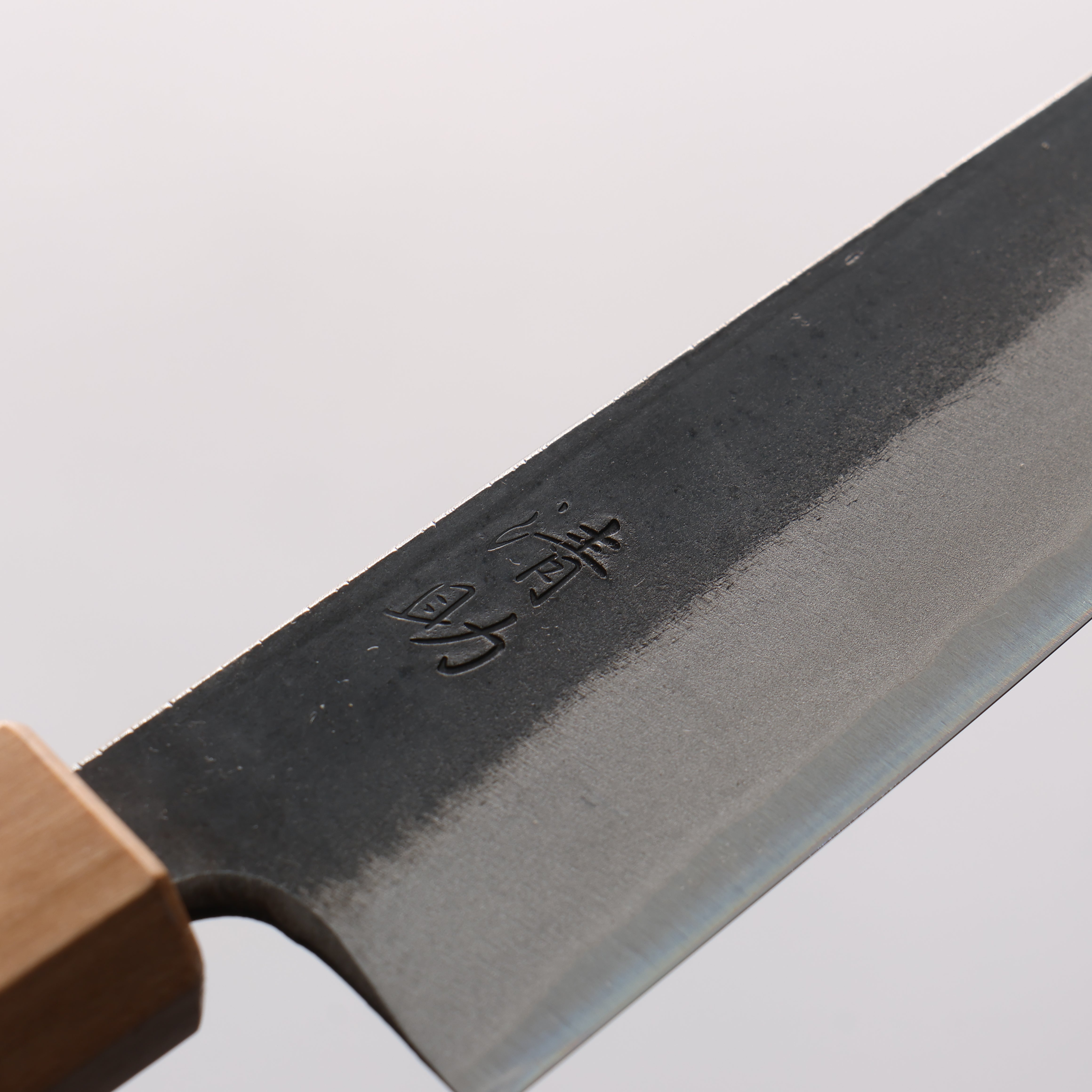 Seisuke Blue Steel No.2 Black Finished Kiritsuke Petty-Utility 120mm Burnt Chestnut (ferrule: Cherry Wood) Handle - Japanny - Best Japanese Knife
