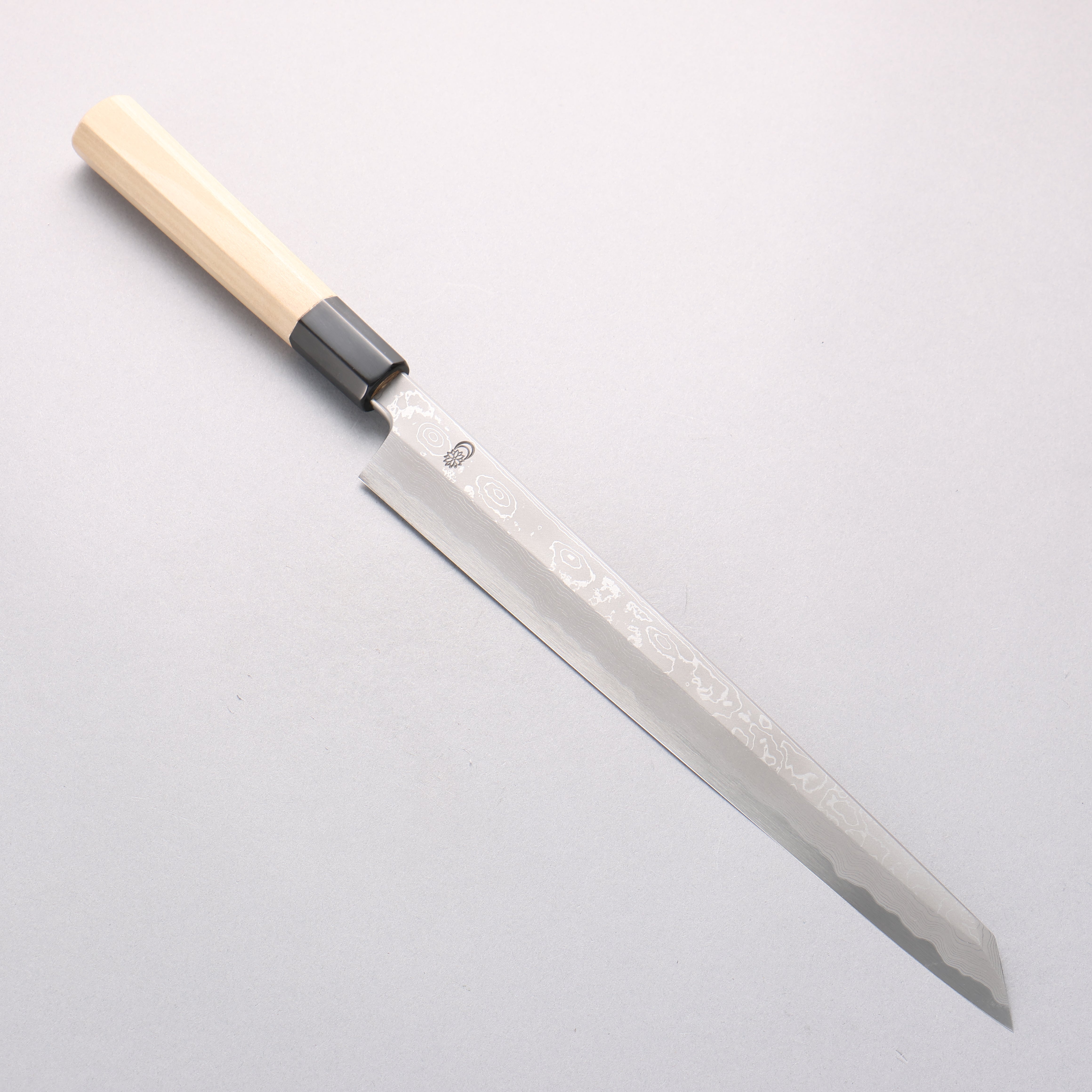 Kikuzuki Blue Steel No.1 Damascus Kiritsuke Yanagiba 270mm Magnolia Handle - Japanny - Best Japanese Knife