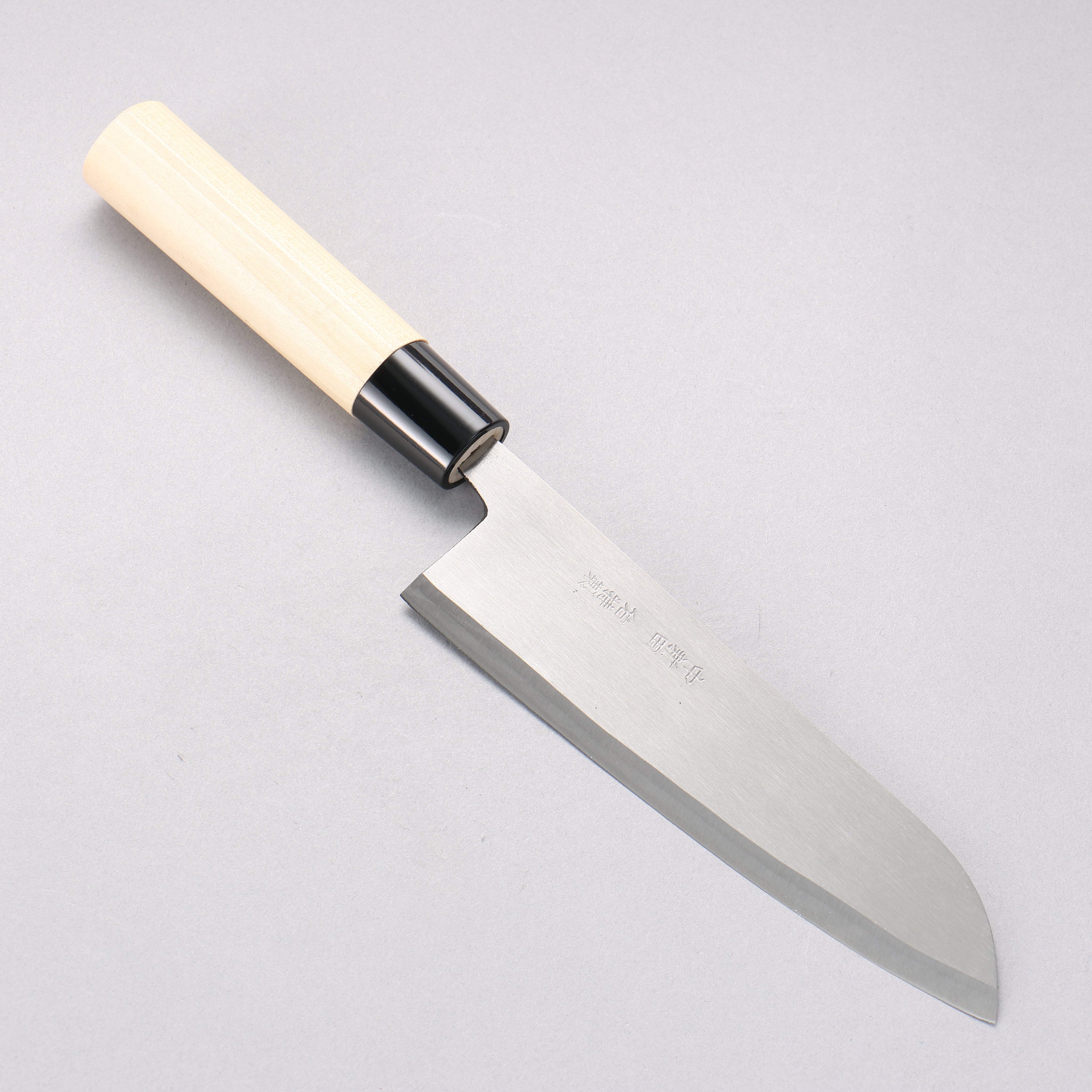 Nakaniida White Steel No.2 Migaki Polish Finish Santoku 165mm Magnolia Handle - Japanny - Best Japanese Knife