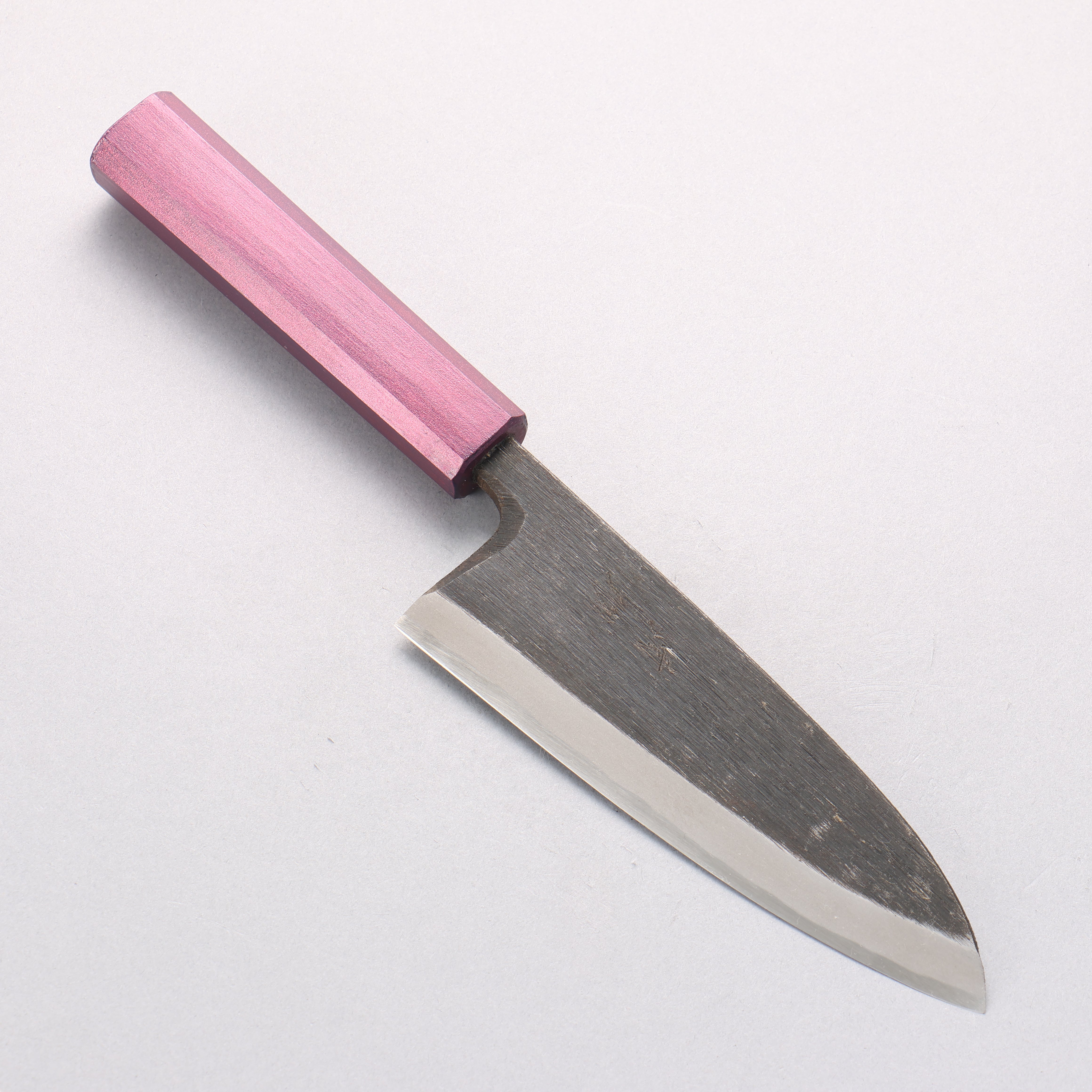 Seisuke White Steel No.2 Kurouchi Deba 150mm Purple Lacquered Handle - Japanny - Best Japanese Knife