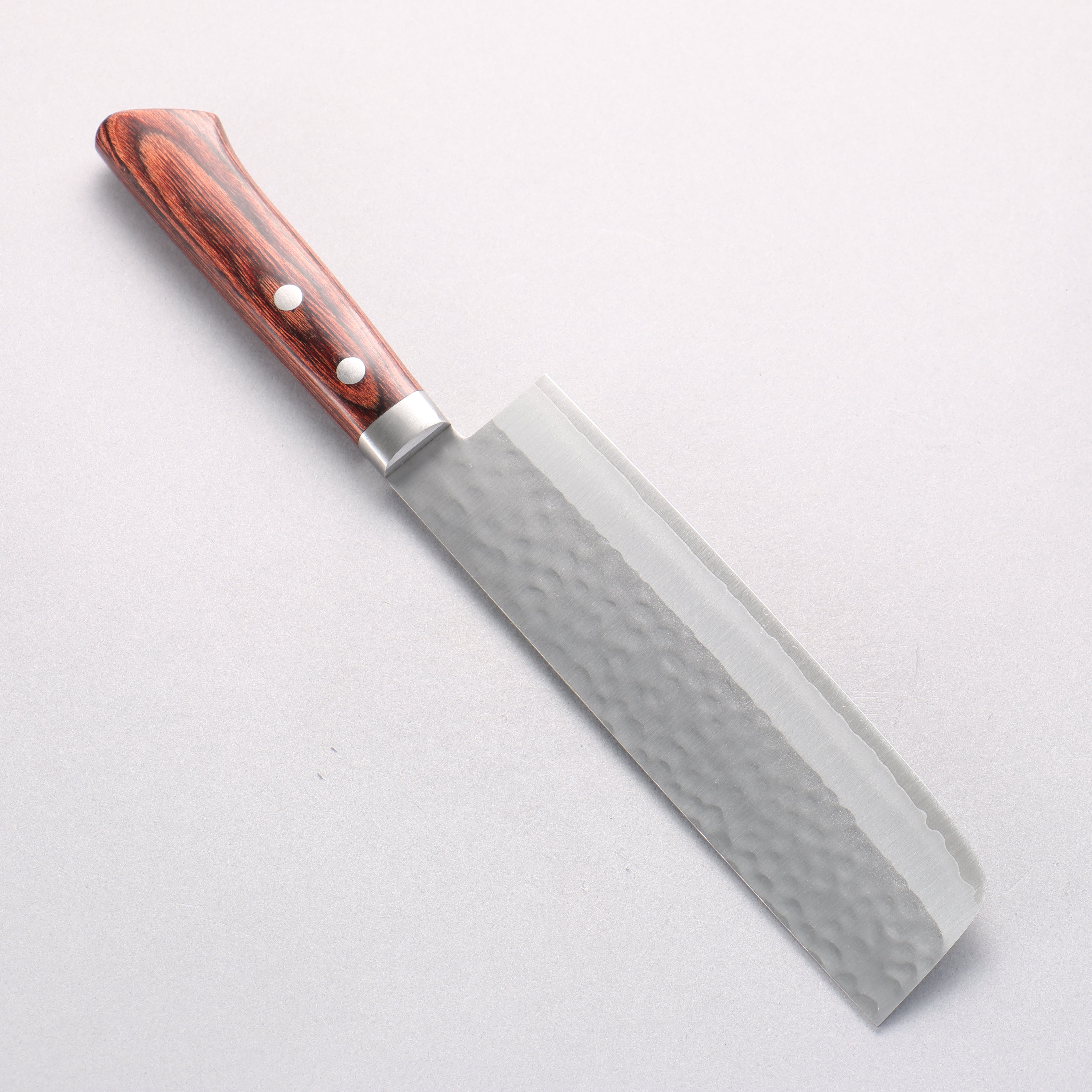 Kunihira VG1 Hammered Usuba 165mm Mahogany Handle - Japanny - Best Japanese Knife