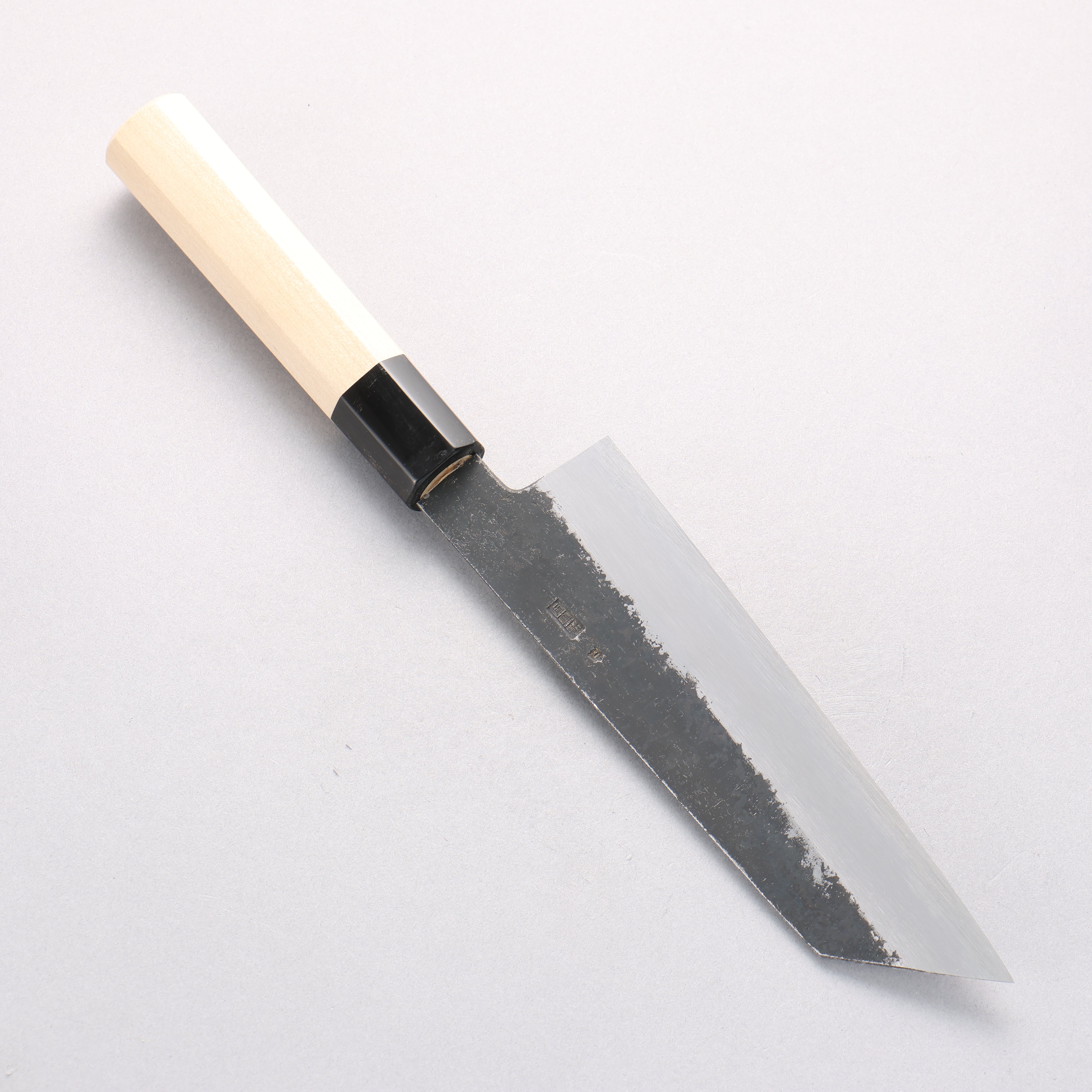 Kikuzuki White Steel No.2 Black Finished Kiritsuke Santoku 180mm Magnolia Handle - Japanny - Best Japanese Knife