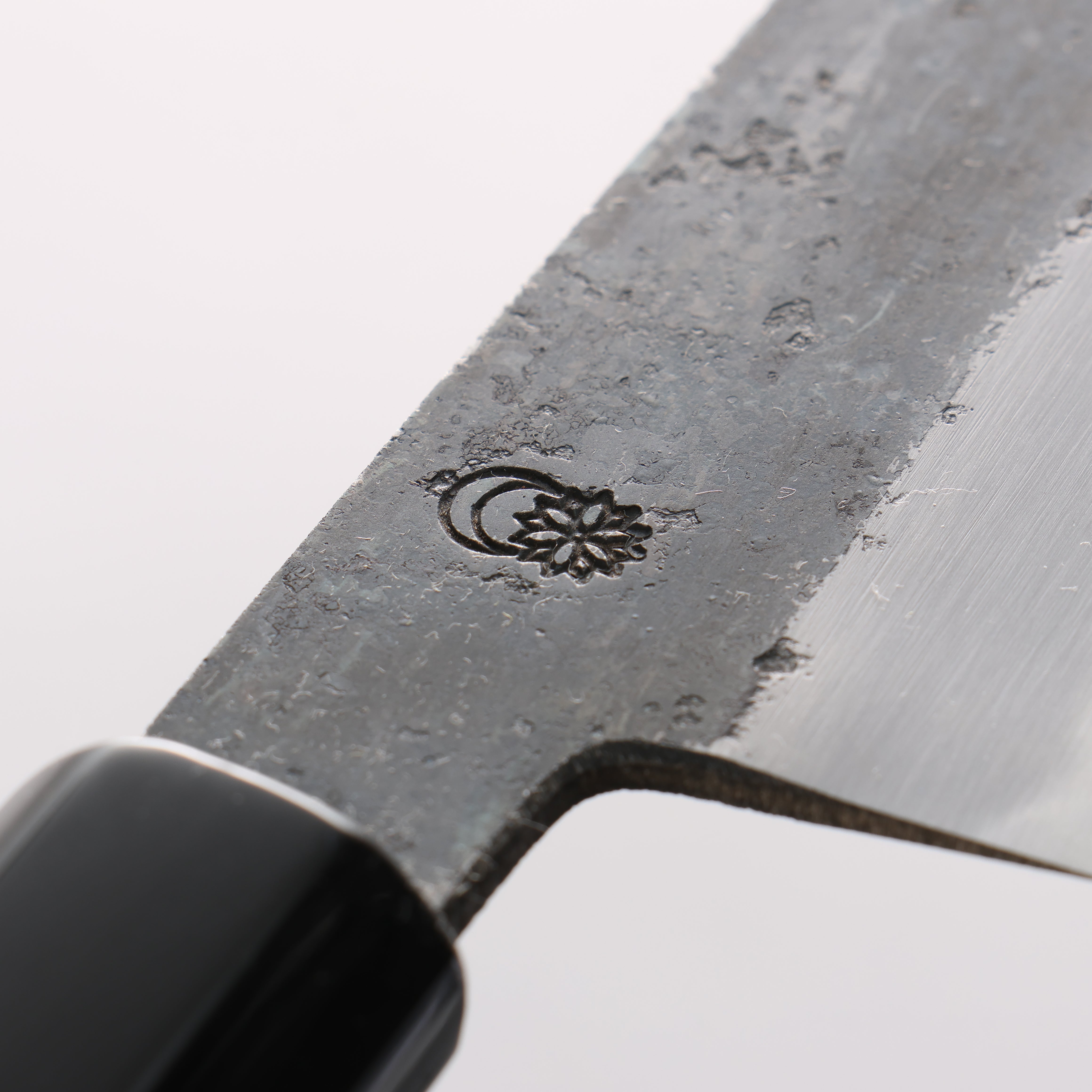 Kikuzuki White Steel No.2 Black Finished Kiritsuke Santoku 180mm Magnolia Handle - Japanny - Best Japanese Knife