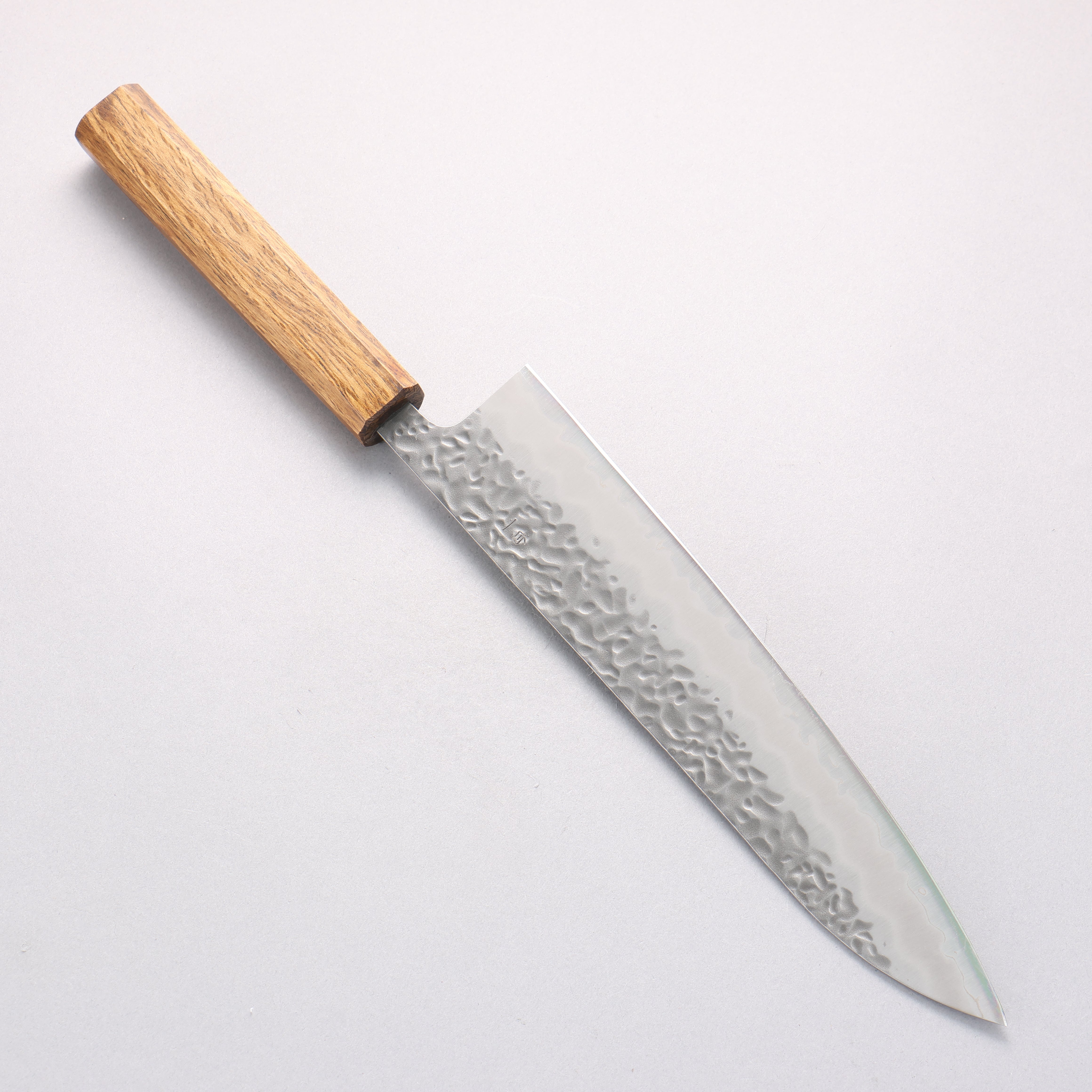 Oul White Steel No.1 Hammered Gyuto 240mm Oak Handle - Japanny - Best Japanese Knife