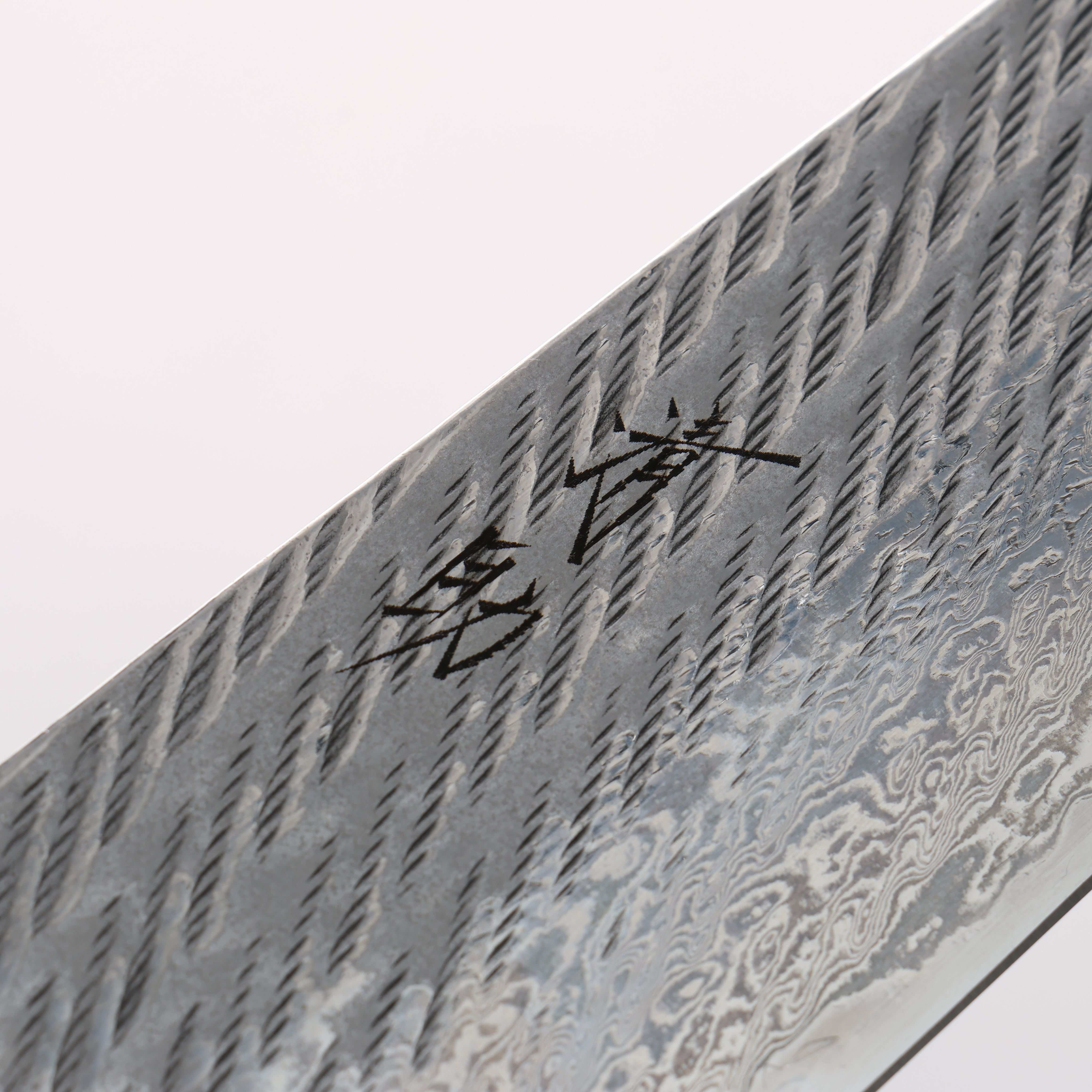 Seisuke AUS10 Hammered Damascus Rope Pattern Gyuto 210mm Burnt Oak Handle - Japanny - Best Japanese Knife