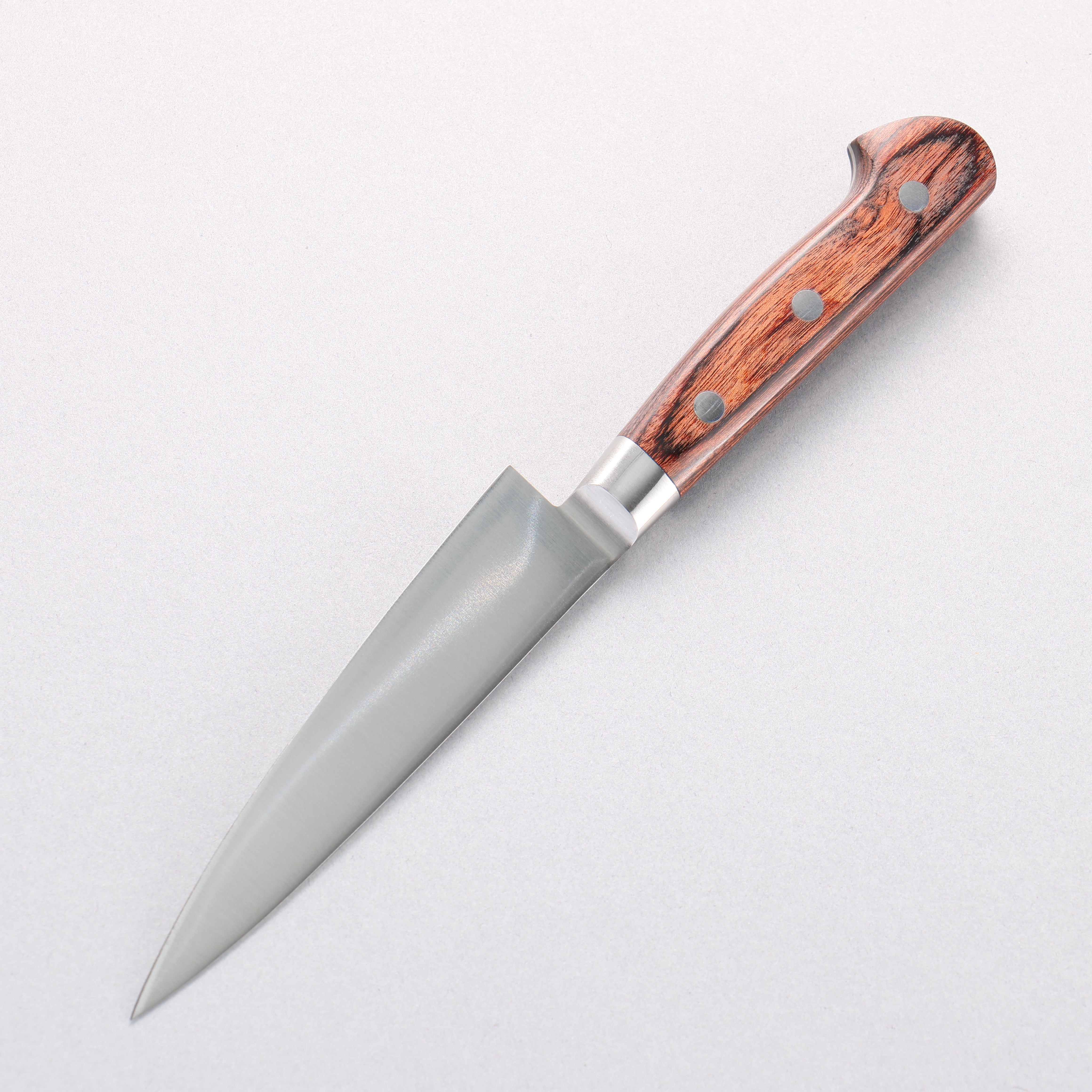 Iseya Molybdenum Petty-Utility 120mm Mahogany Pakka wood Handle - Japanny - Best Japanese Knife