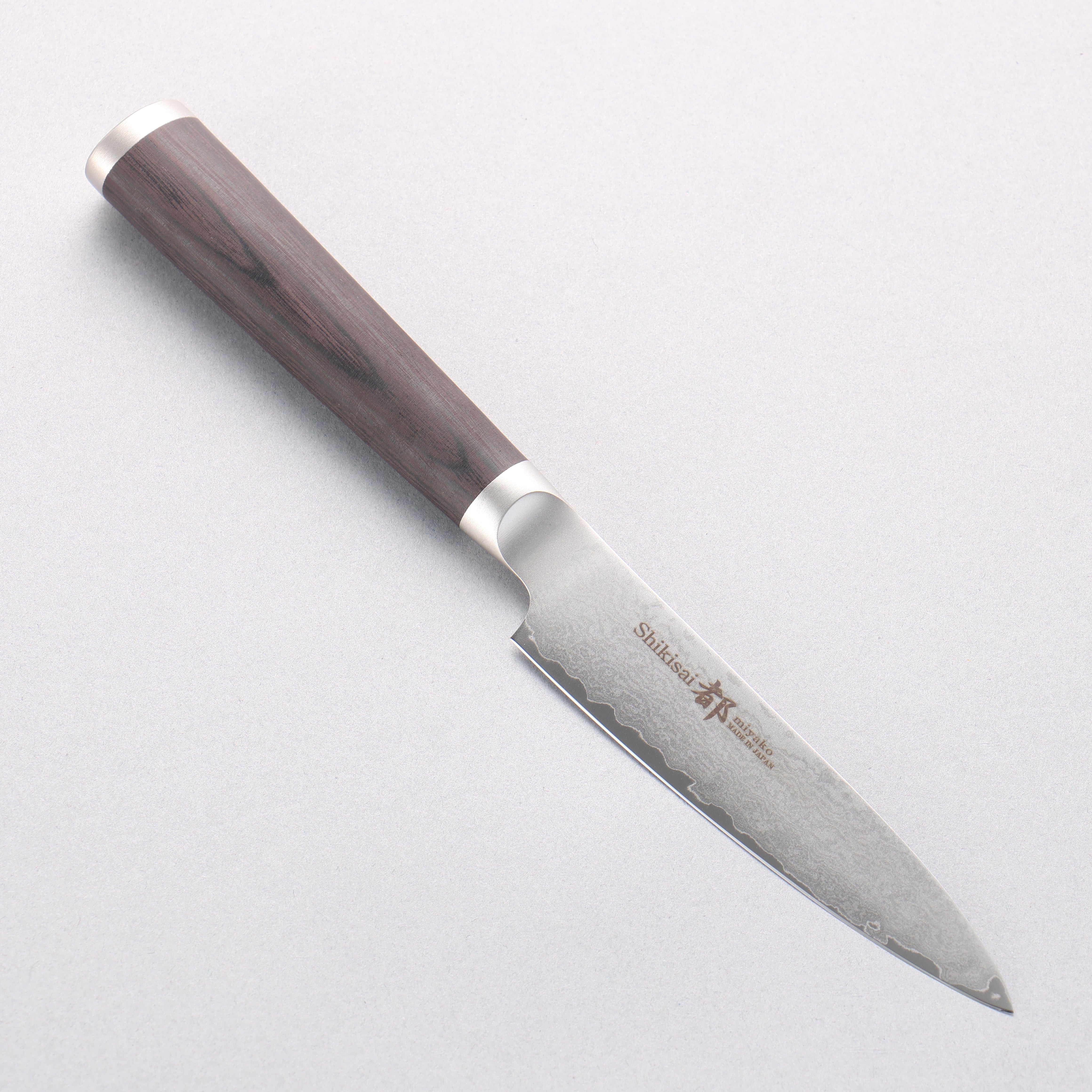 Miyako AUS8 33 Layer Damascus Petty-Utility 110mm - Japanny - Best Japanese Knife