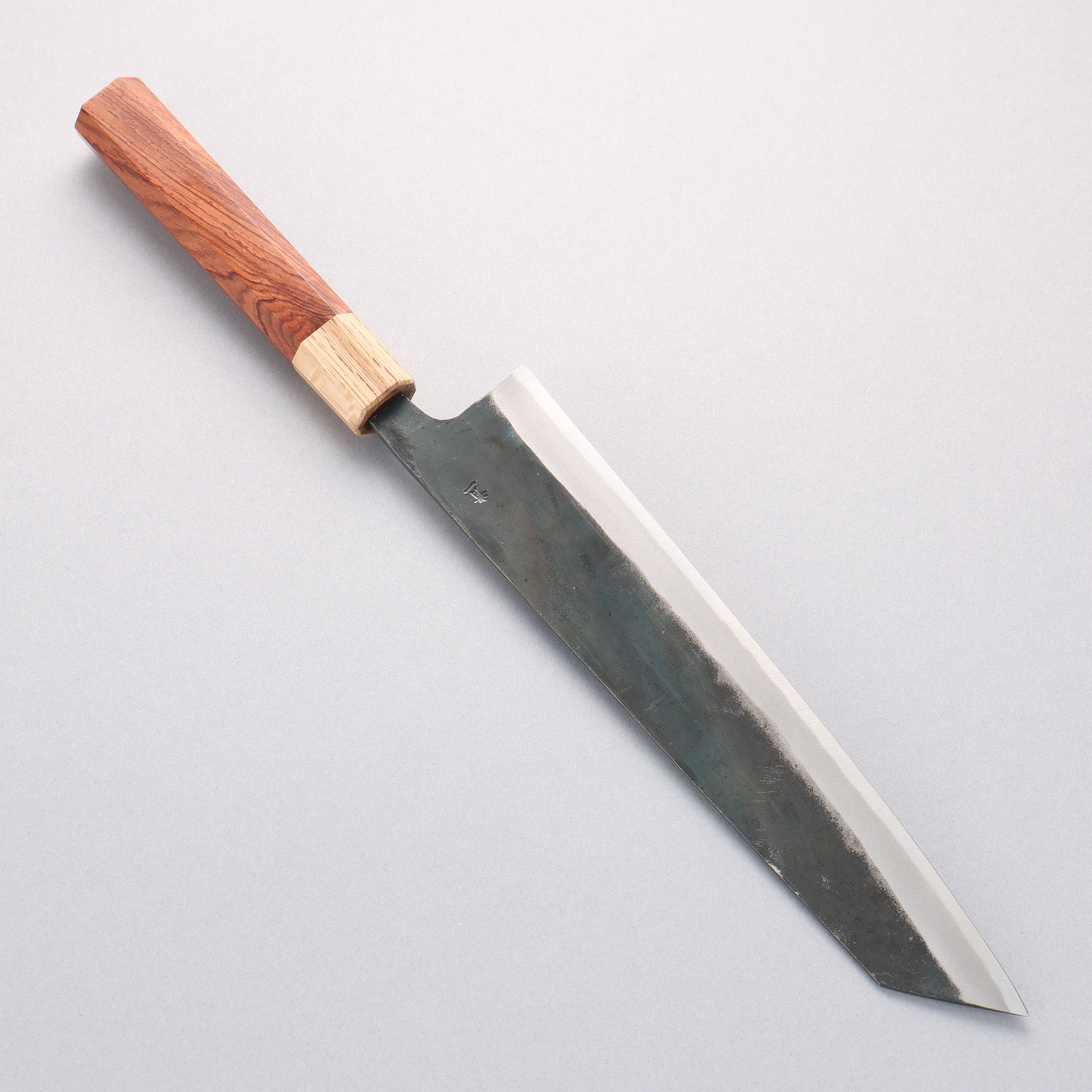 Seisuke Blue Steel No.1 Black Finished Kiritsuke Gyuto 240mm Rosewood (ferrule: Oak) Handle - Japanny - Best Japanese Knife