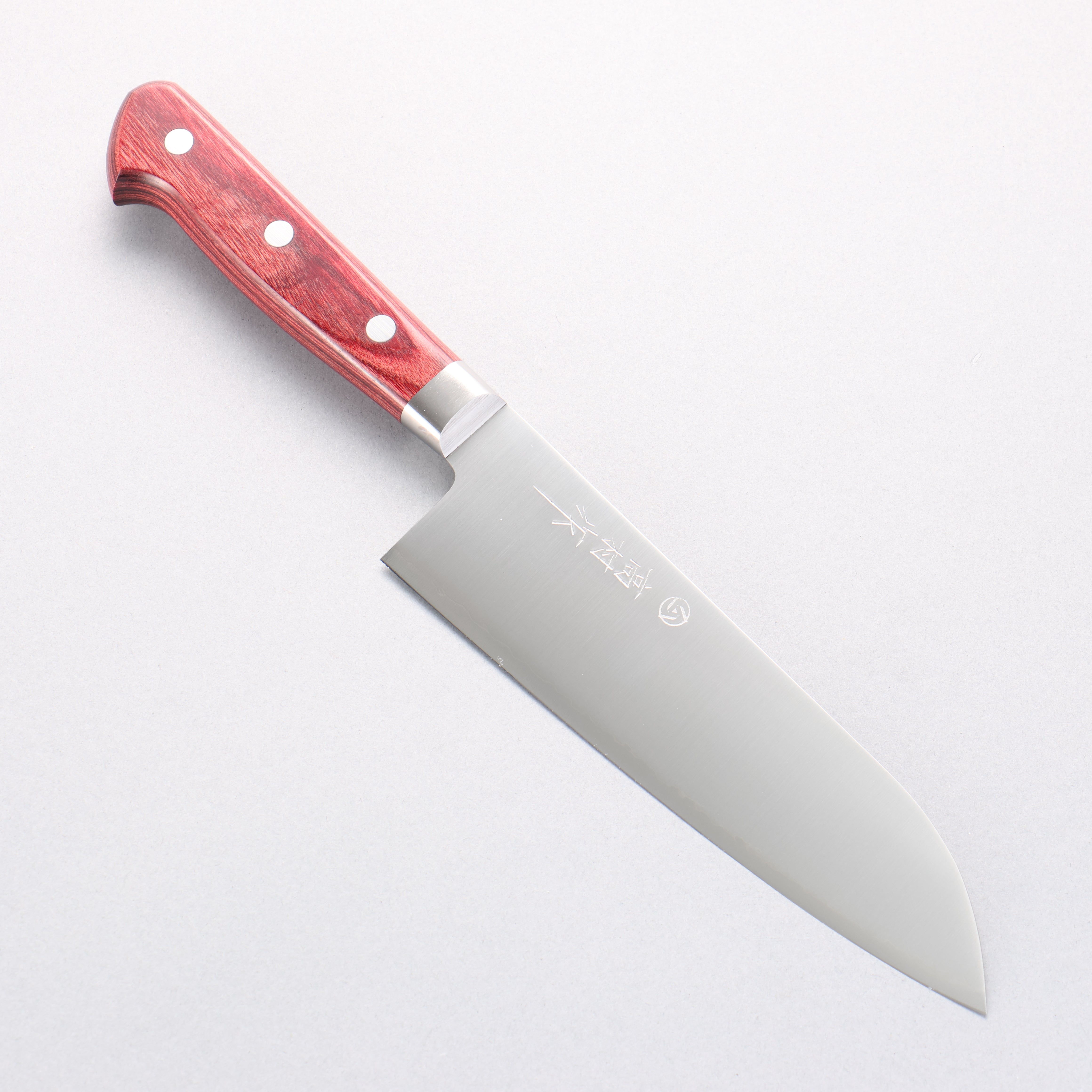 Takamura Knives SG2 Santoku 170mm with Red Pakka wood Handle