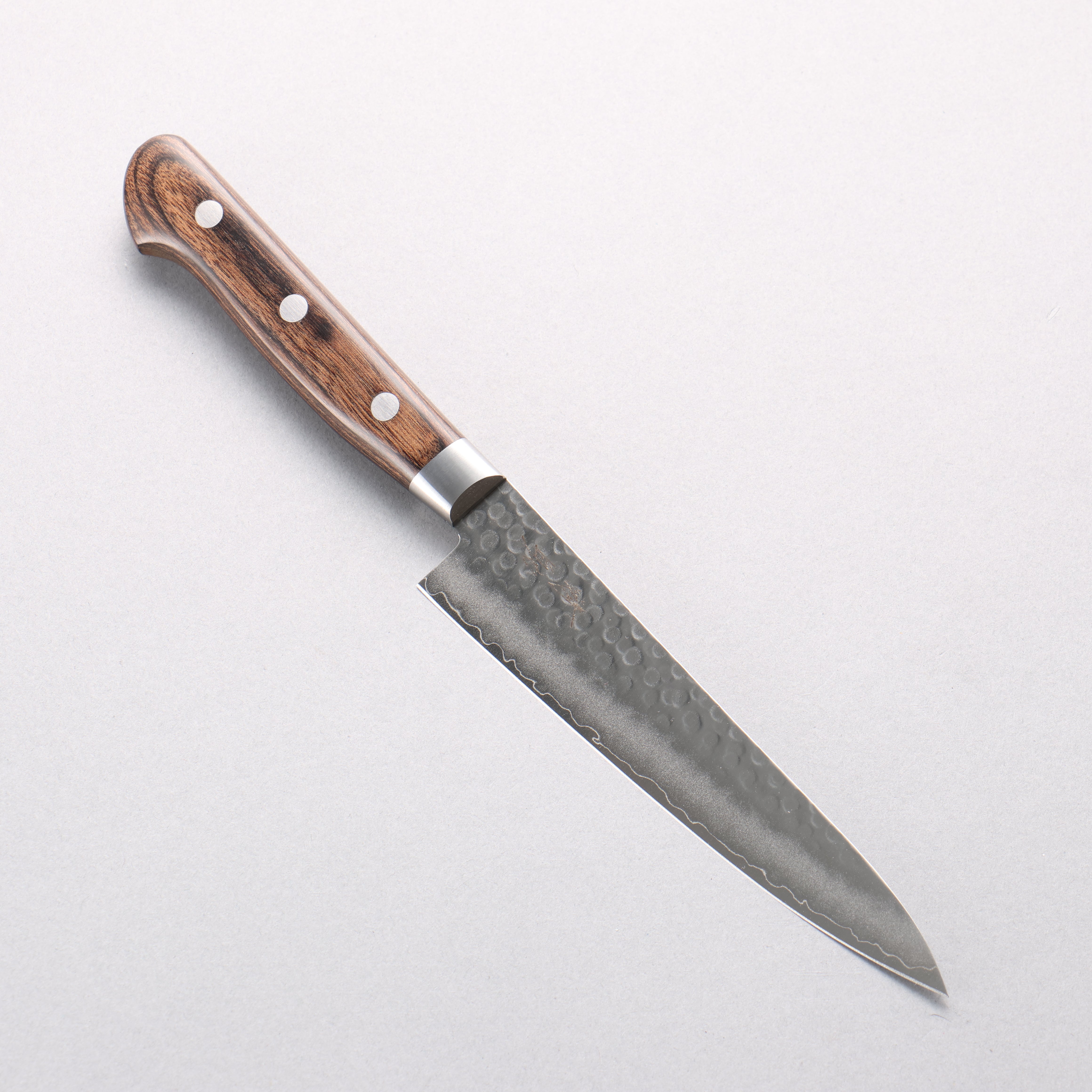 Seisuke VG10 Hammered Petty-Utility 135mm Zebrawood Handle