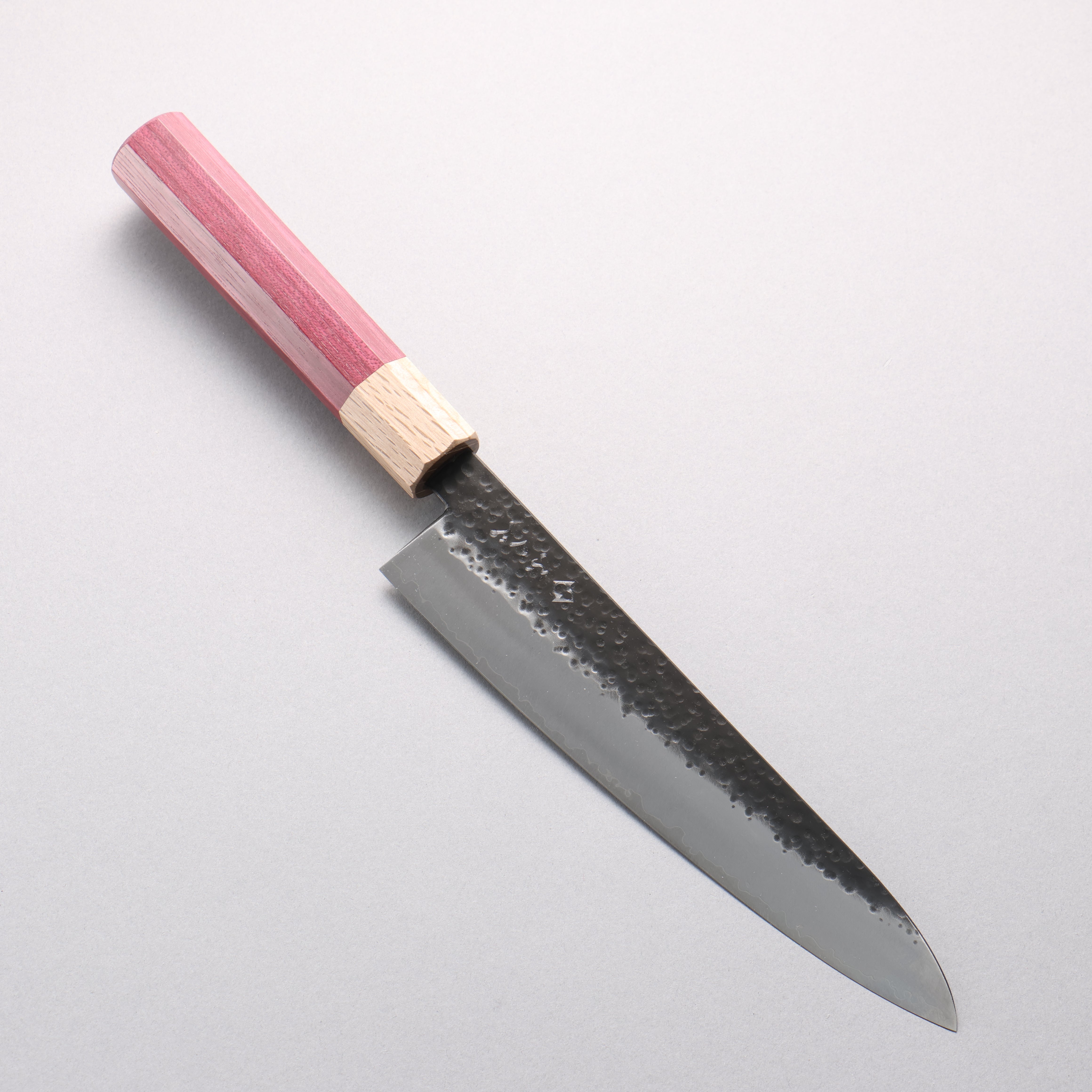 Fukube VG10 Hammered Black Finished Gyuto 210mm Purple Heart Handle