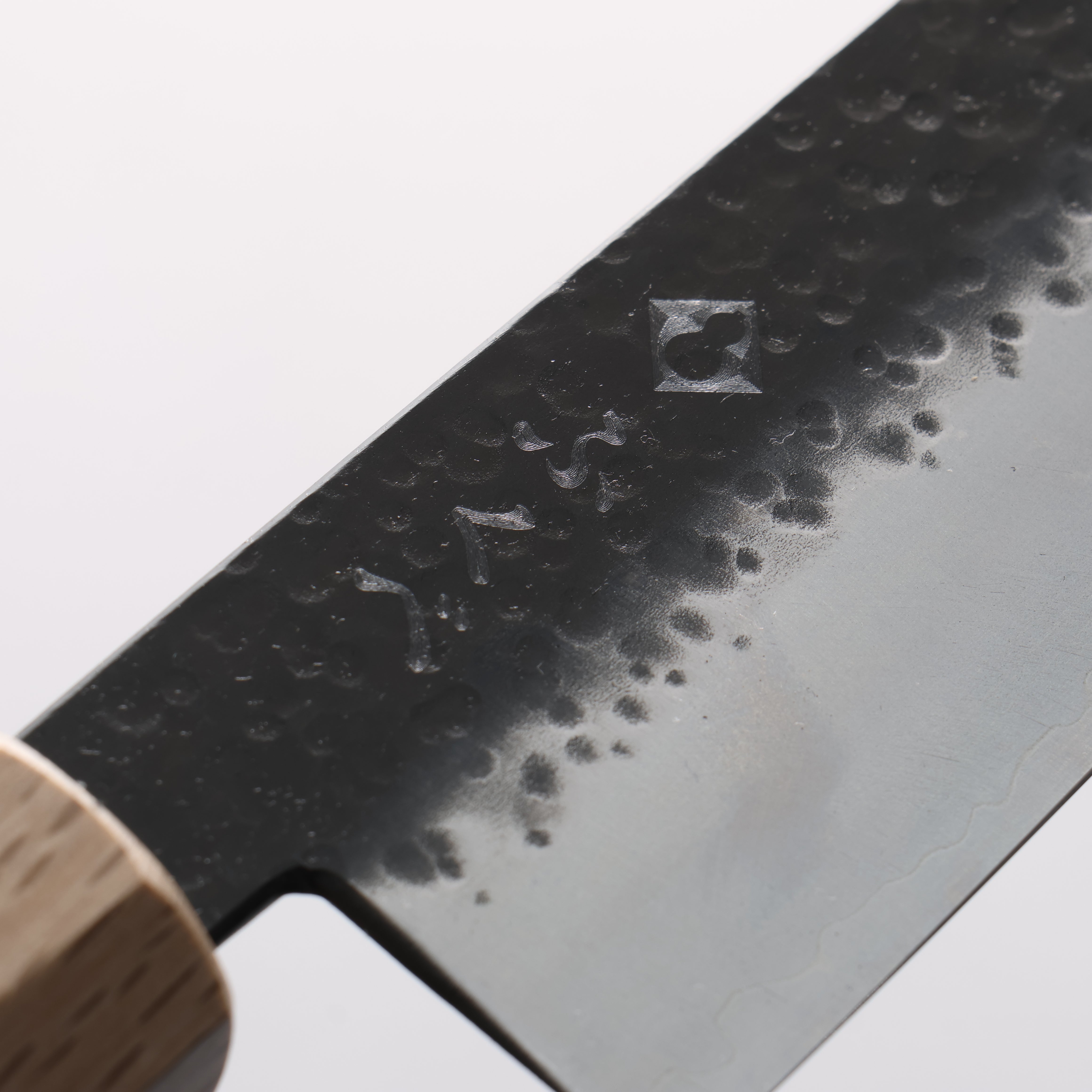 Fukube VG10 Hammered Black Finished Gyuto 210mm Purple Heart Handle