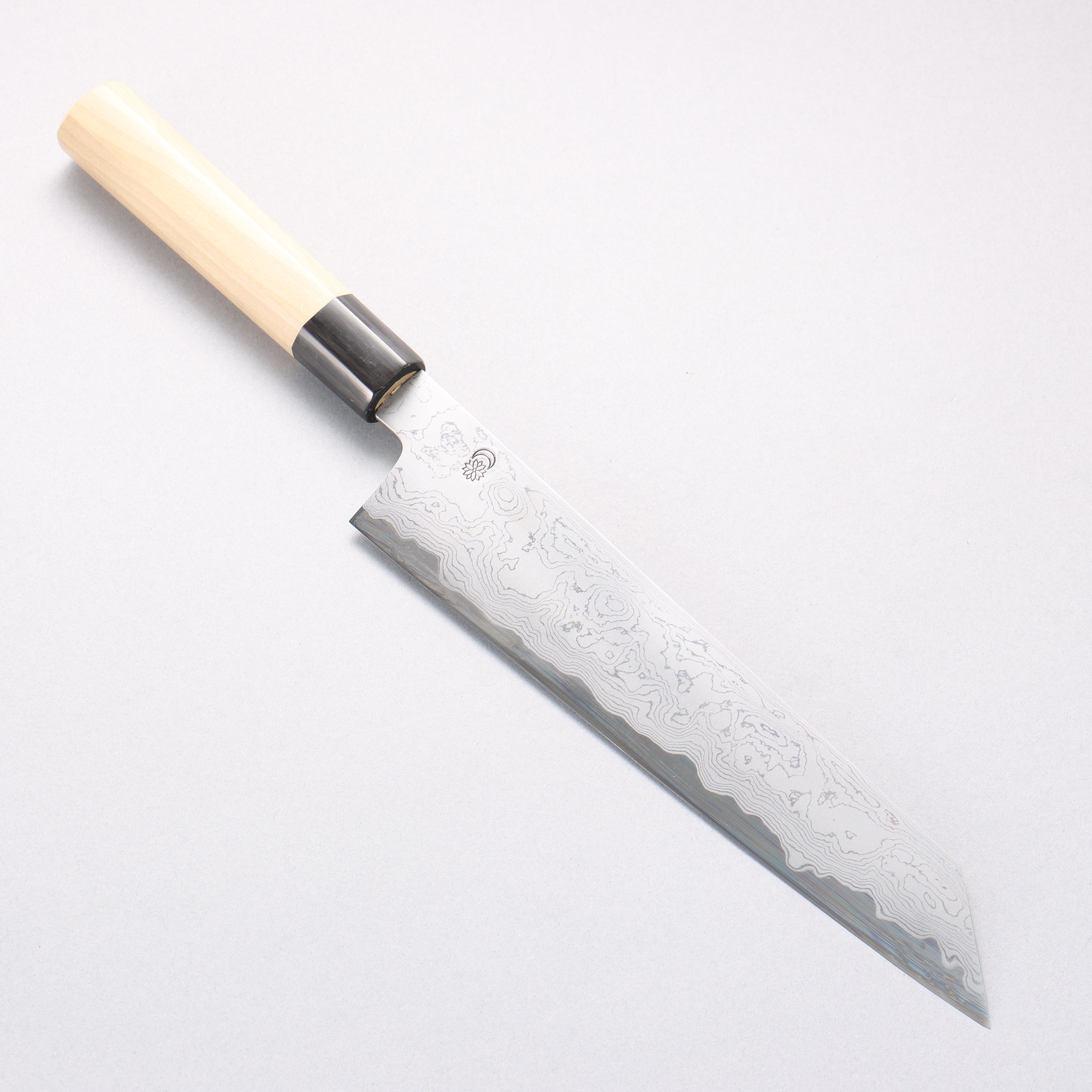 Kikuzuki Blue Steel No.1 Damascus Kiritsuke Gyuto 240mm Magnolia Handle - Japanny - Best Japanese Knife