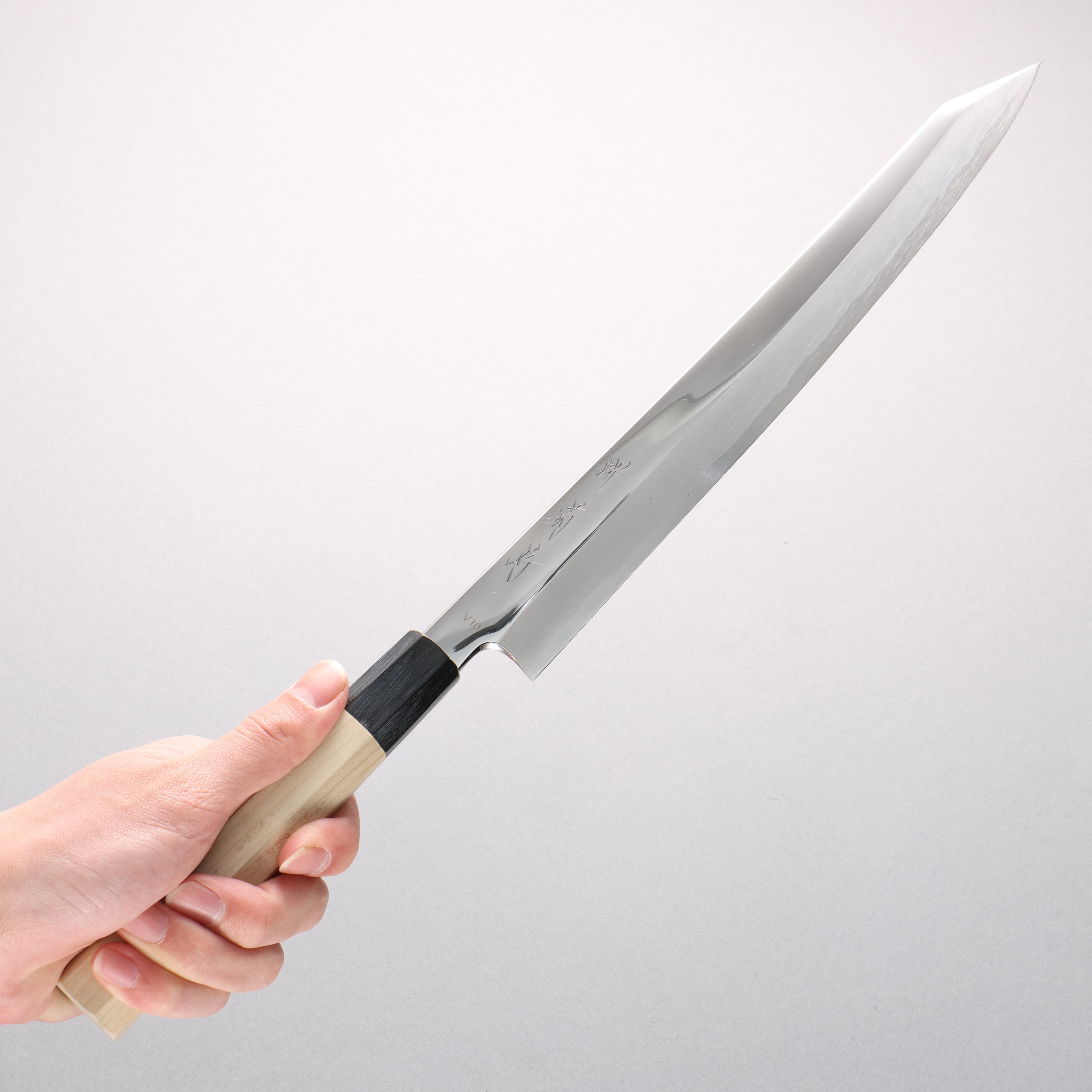 Sakai Kikumori VG10 Mirrored Finish Kiritsuke Yanagiba 300mm Magnolia Handle - Japanny - Best Japanese Knife