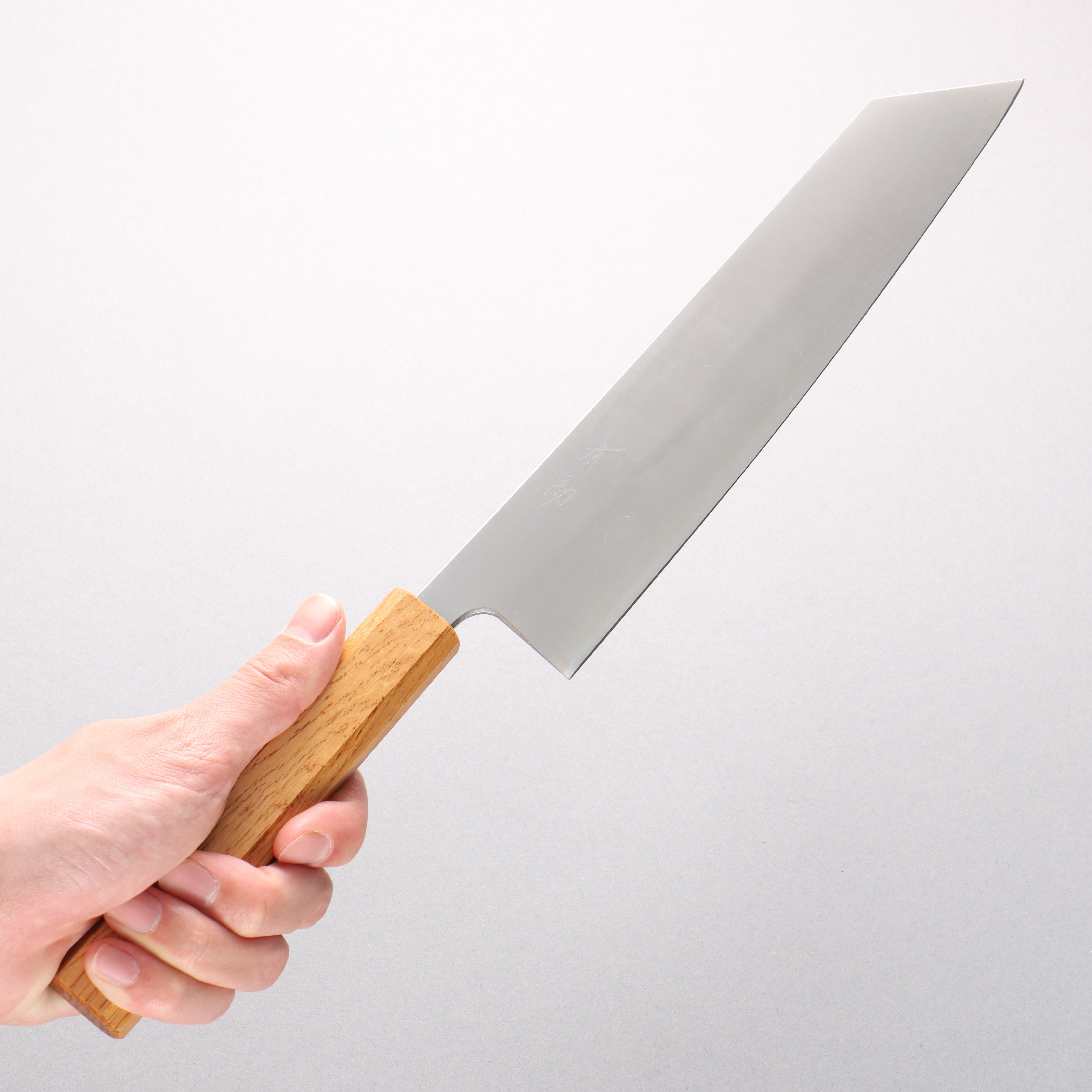 Seisuke Silver Steel No.3 Migaki Polish Finish Kiritsuke Gyuto 240mm White Oak Handle - Japanny - Best Japanese Knife