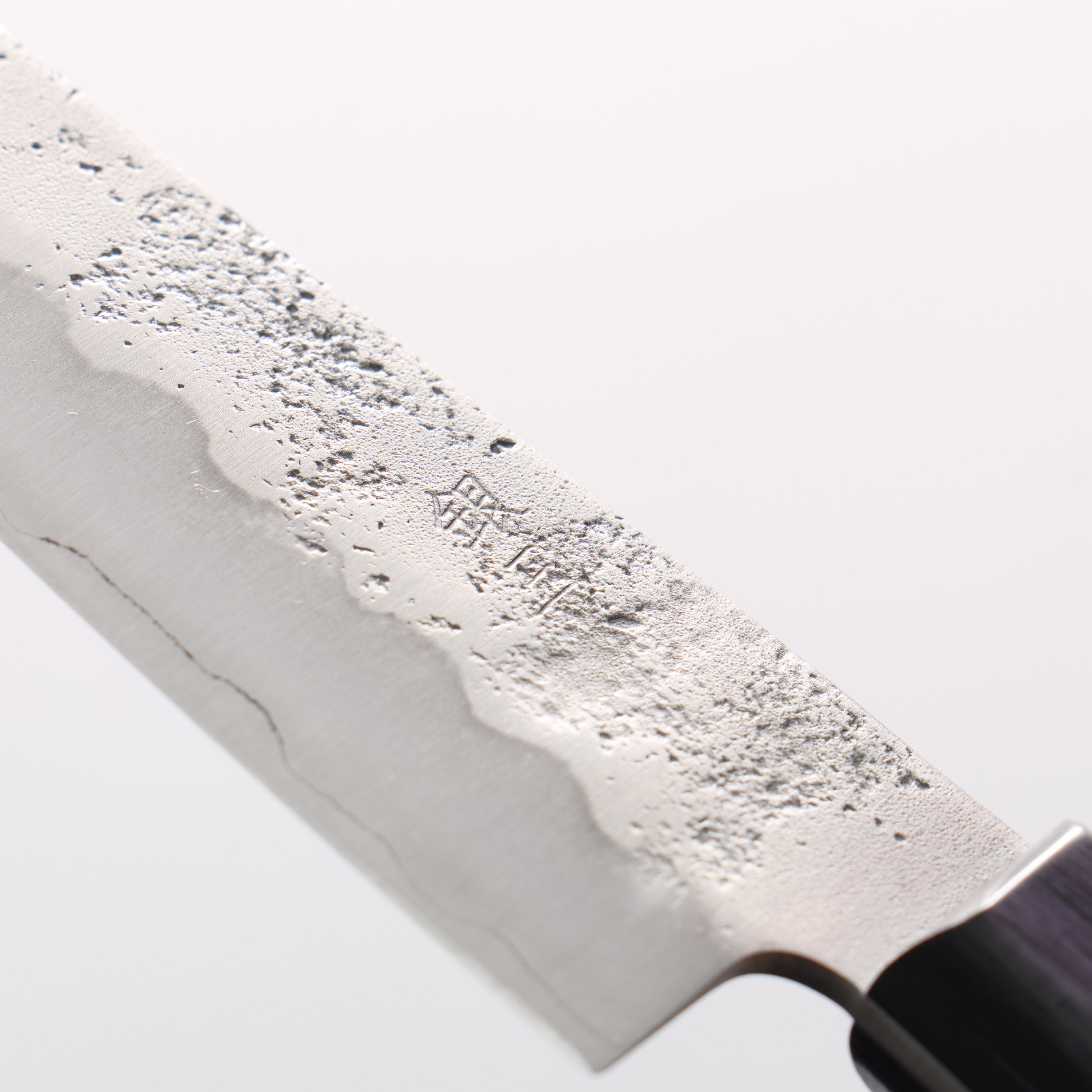 Seisuke Budou Silver Steel No.3 Nashiji Petty-Utility 135mm Purple Pakka wood Handle - Japanny - Best Japanese Knife