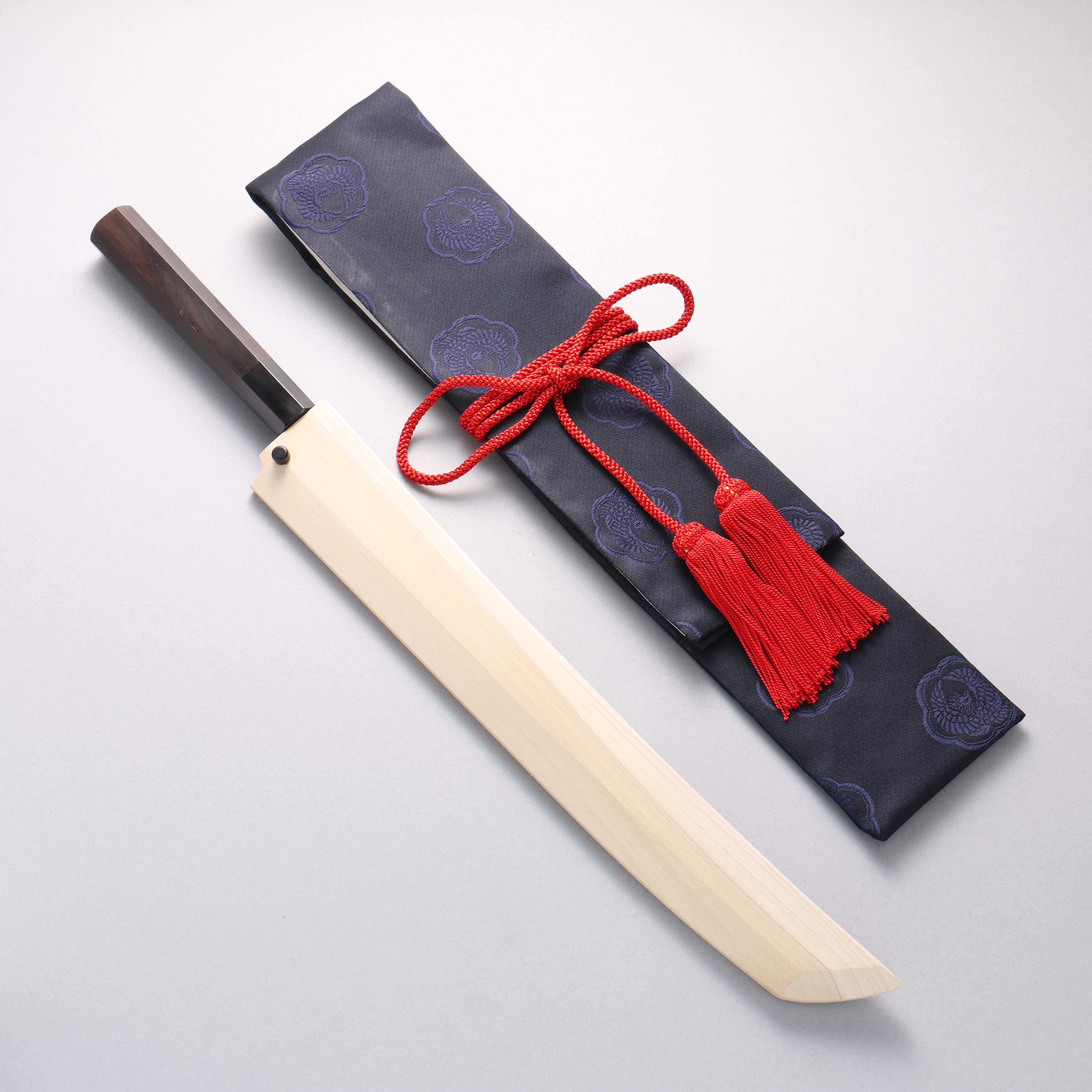 Tessen by Tanaka Tamahagane Sakimaru Yanagiba 315mm Ebony Wood Handle with Sheath - Japanny - Best Japanese Knife